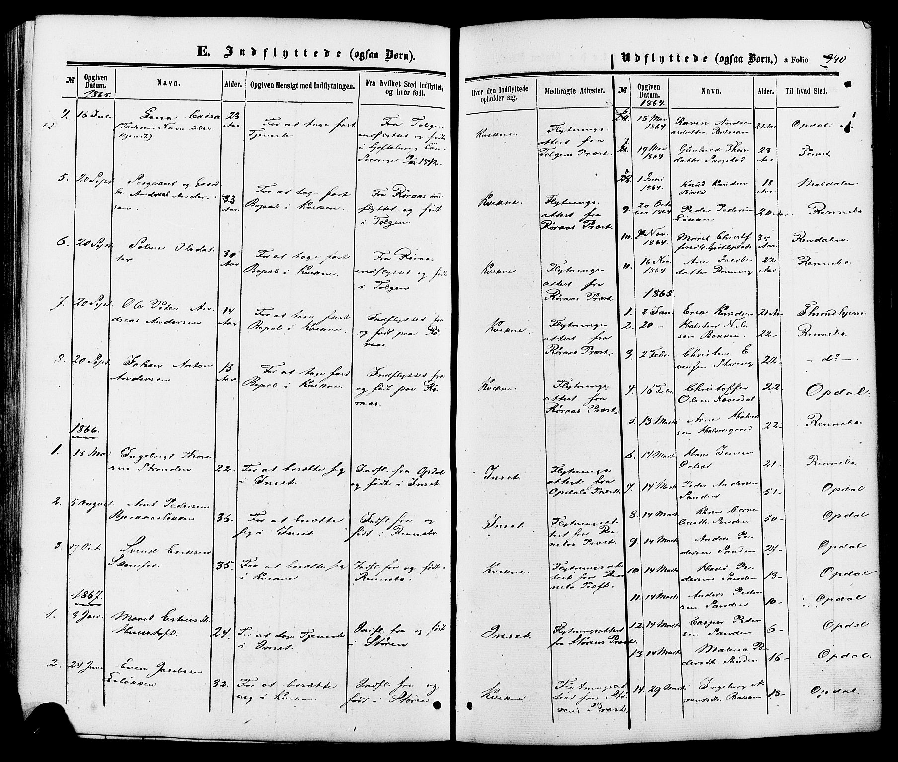 Kvikne prestekontor, SAH/PREST-064/H/Ha/Haa/L0006: Parish register (official) no. 6, 1863-1886, p. 340