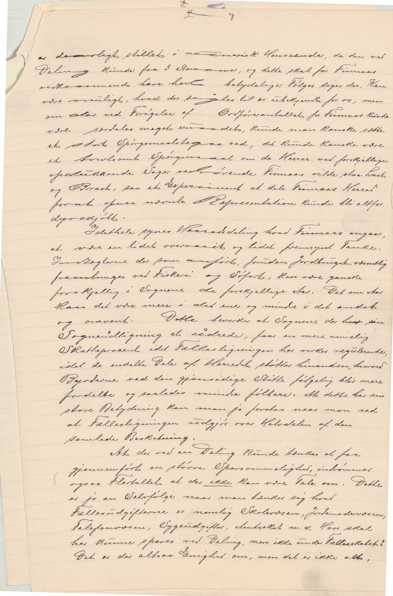 Finnaas kommune. Formannskapet, IKAH/1218a-021/D/Da/L0001/0009: Korrespondanse / saker / Komiteen for deling av Finnås herad. Ymse utgreiingar , 1911, p. 7