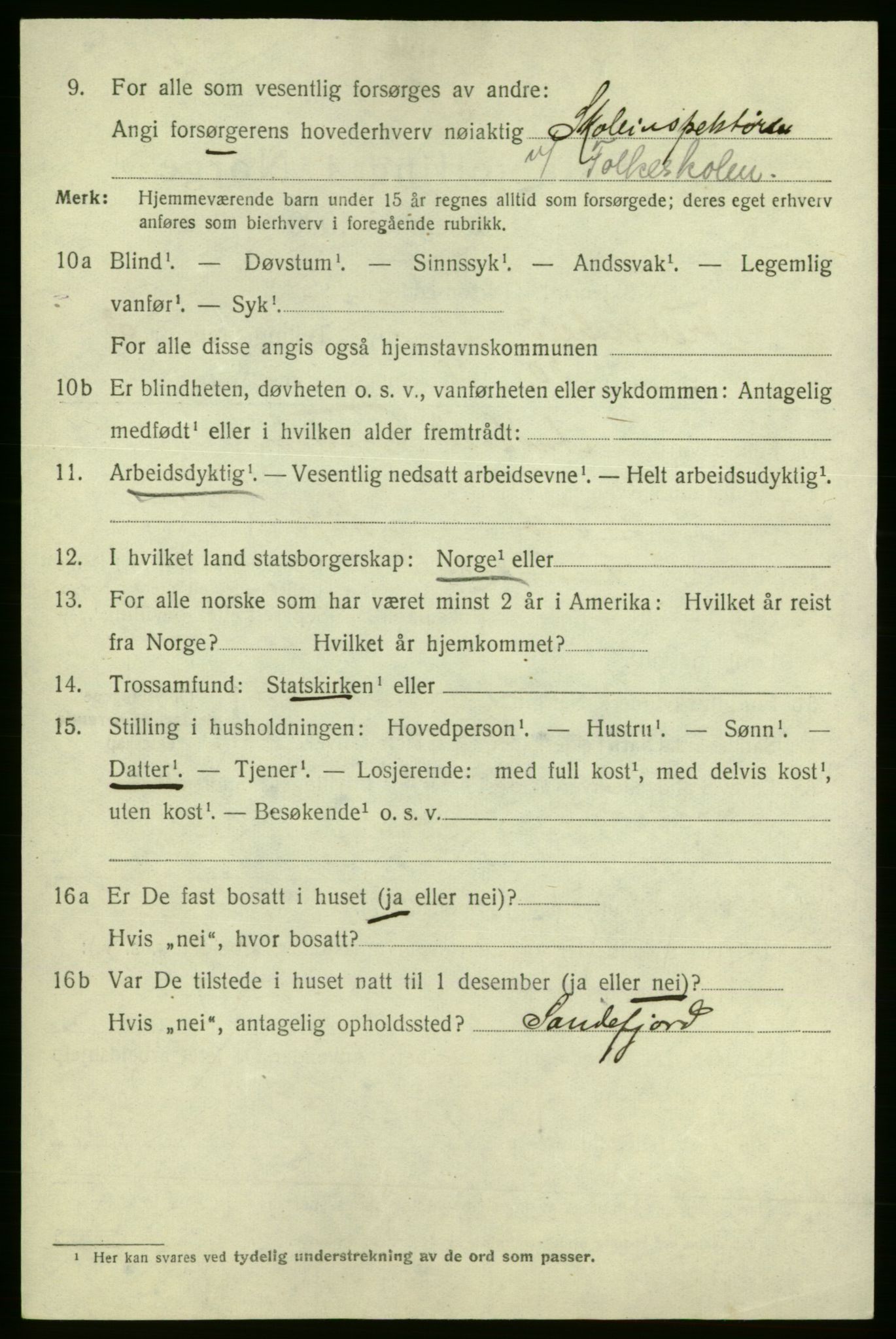 SAO, 1920 census for Fredrikshald, 1920, p. 11097