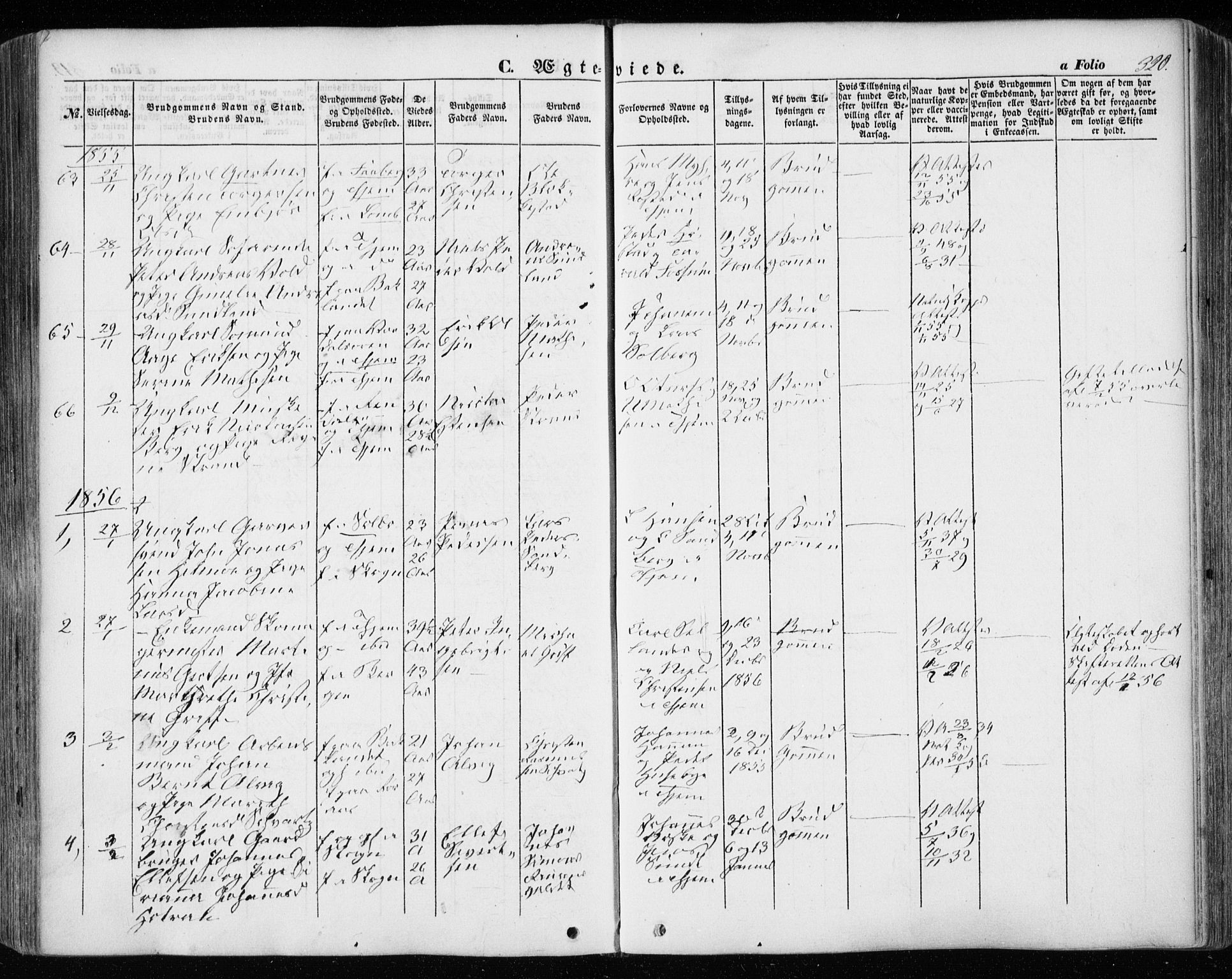 Ministerialprotokoller, klokkerbøker og fødselsregistre - Sør-Trøndelag, SAT/A-1456/601/L0051: Parish register (official) no. 601A19, 1848-1857, p. 320