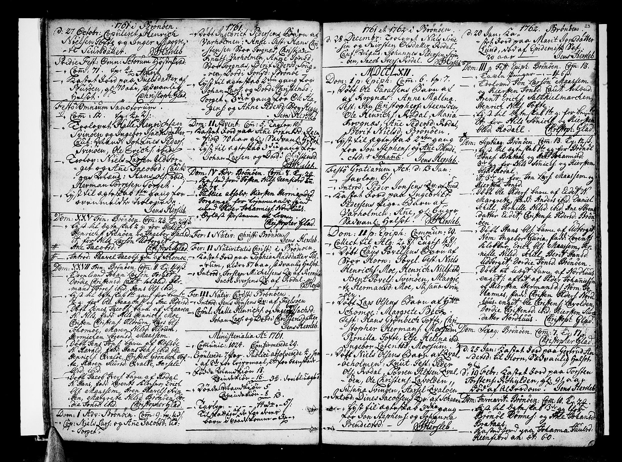 Ministerialprotokoller, klokkerbøker og fødselsregistre - Nordland, SAT/A-1459/813/L0195: Parish register (official) no. 813A05, 1752-1803, p. 23