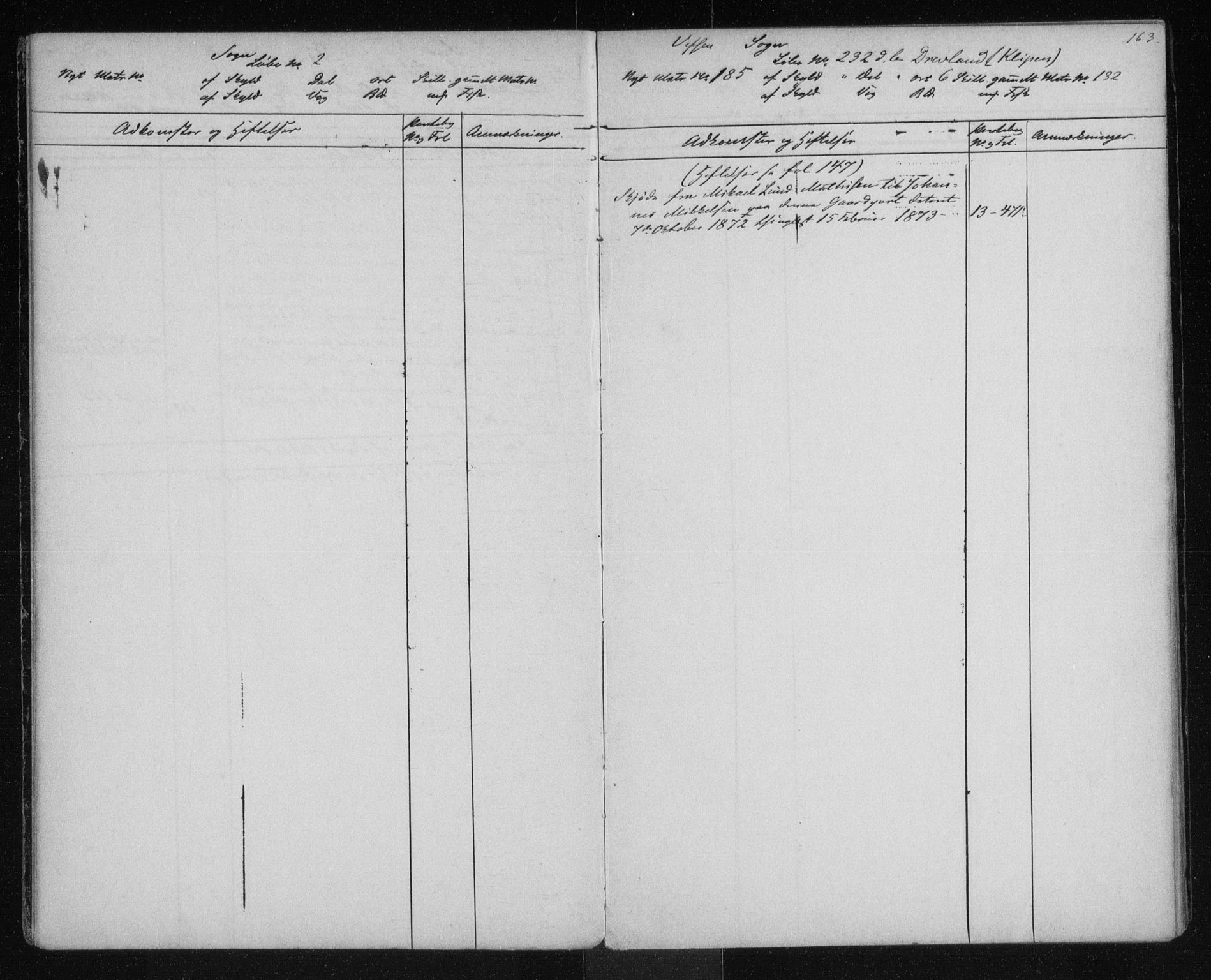 Søndre Helgeland sorenskriveri, SAT/A-4575/1/2/2A/2Aa/L0014: Mortgage register no. 14, 1850-1880, p. 163