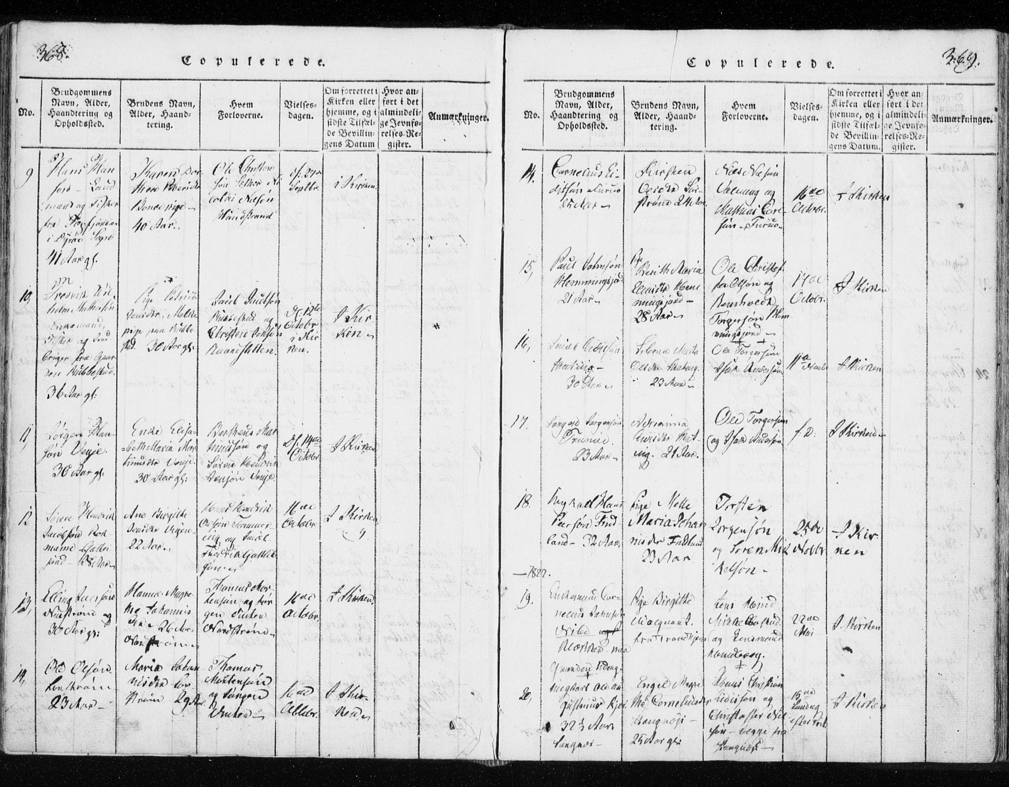 Tranøy sokneprestkontor, SATØ/S-1313/I/Ia/Iaa/L0004kirke: Parish register (official) no. 4, 1820-1829, p. 368-369