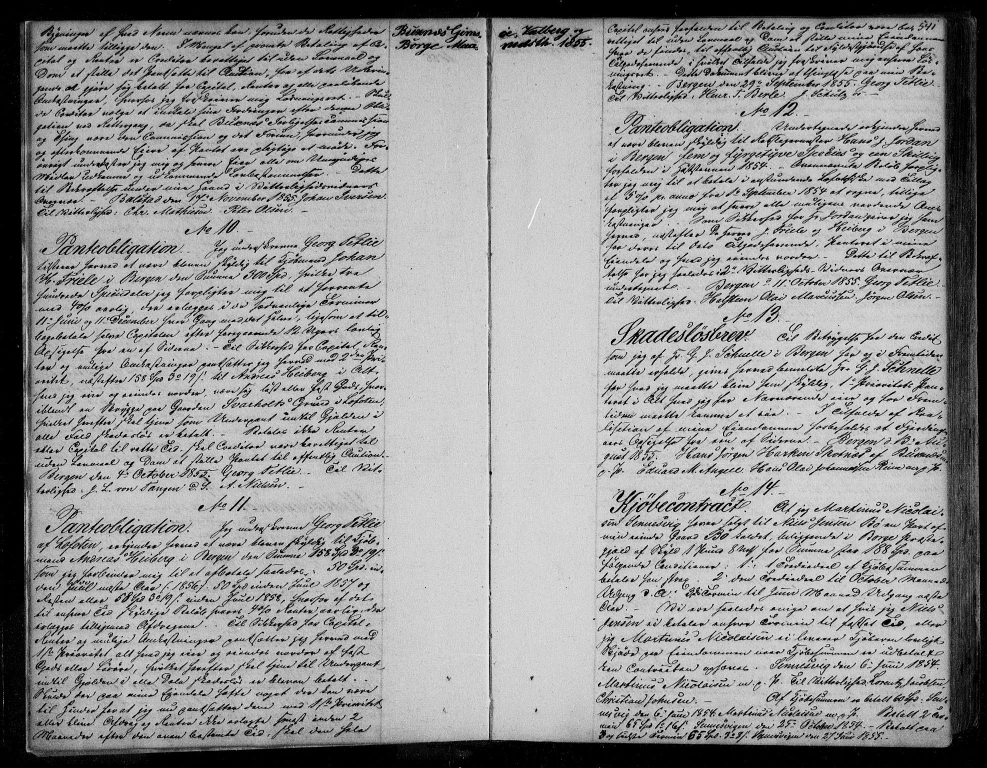 Vesterålen sorenskriveri, SAT/A-4180/1/2/2Ca/L0010: Mortgage book no. I-II, 1855-1859, p. 541