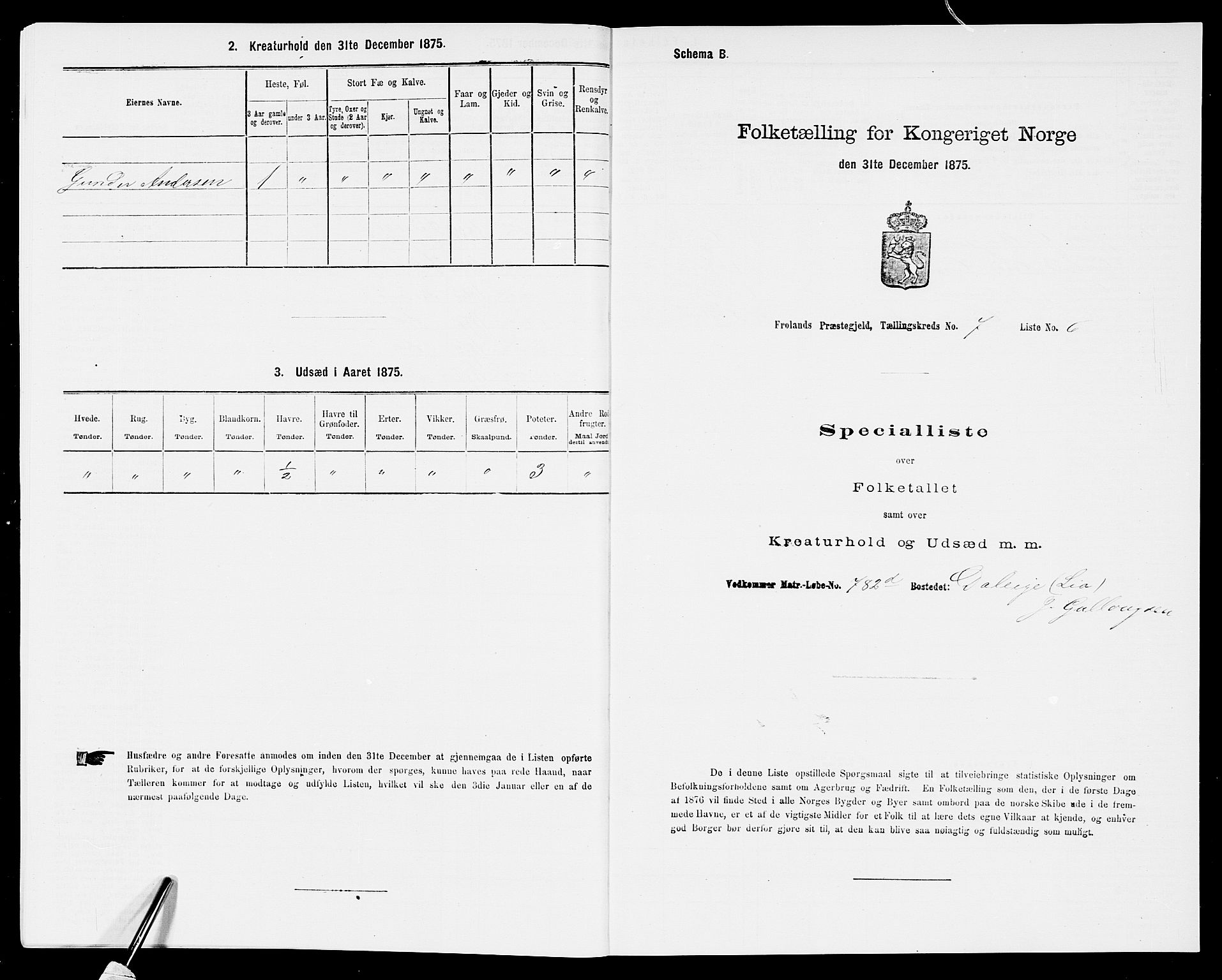 SAK, 1875 census for 0919P Froland, 1875, p. 646