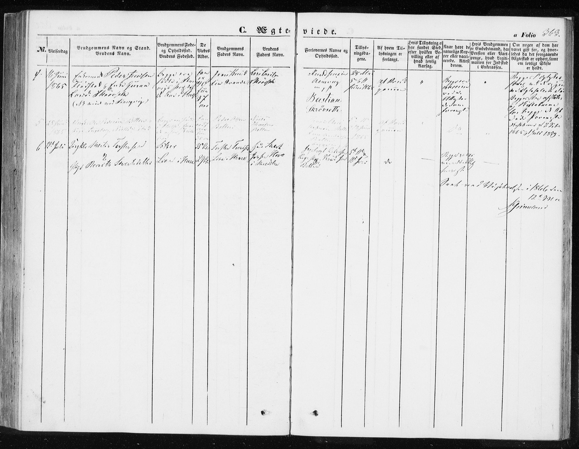 Ministerialprotokoller, klokkerbøker og fødselsregistre - Møre og Romsdal, SAT/A-1454/576/L0883: Parish register (official) no. 576A01, 1849-1865, p. 363