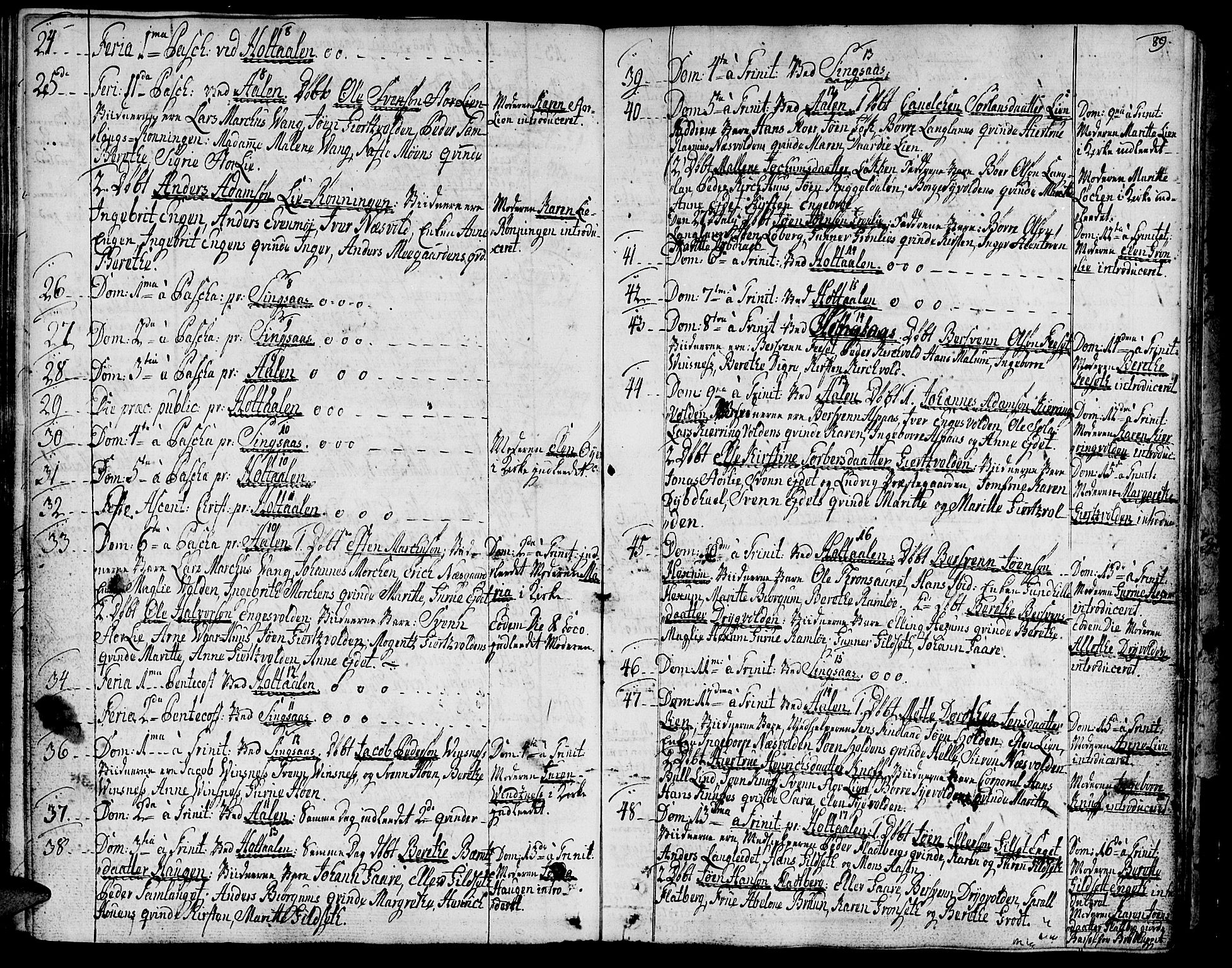 Ministerialprotokoller, klokkerbøker og fødselsregistre - Sør-Trøndelag, SAT/A-1456/685/L0952: Parish register (official) no. 685A01, 1745-1804, p. 89