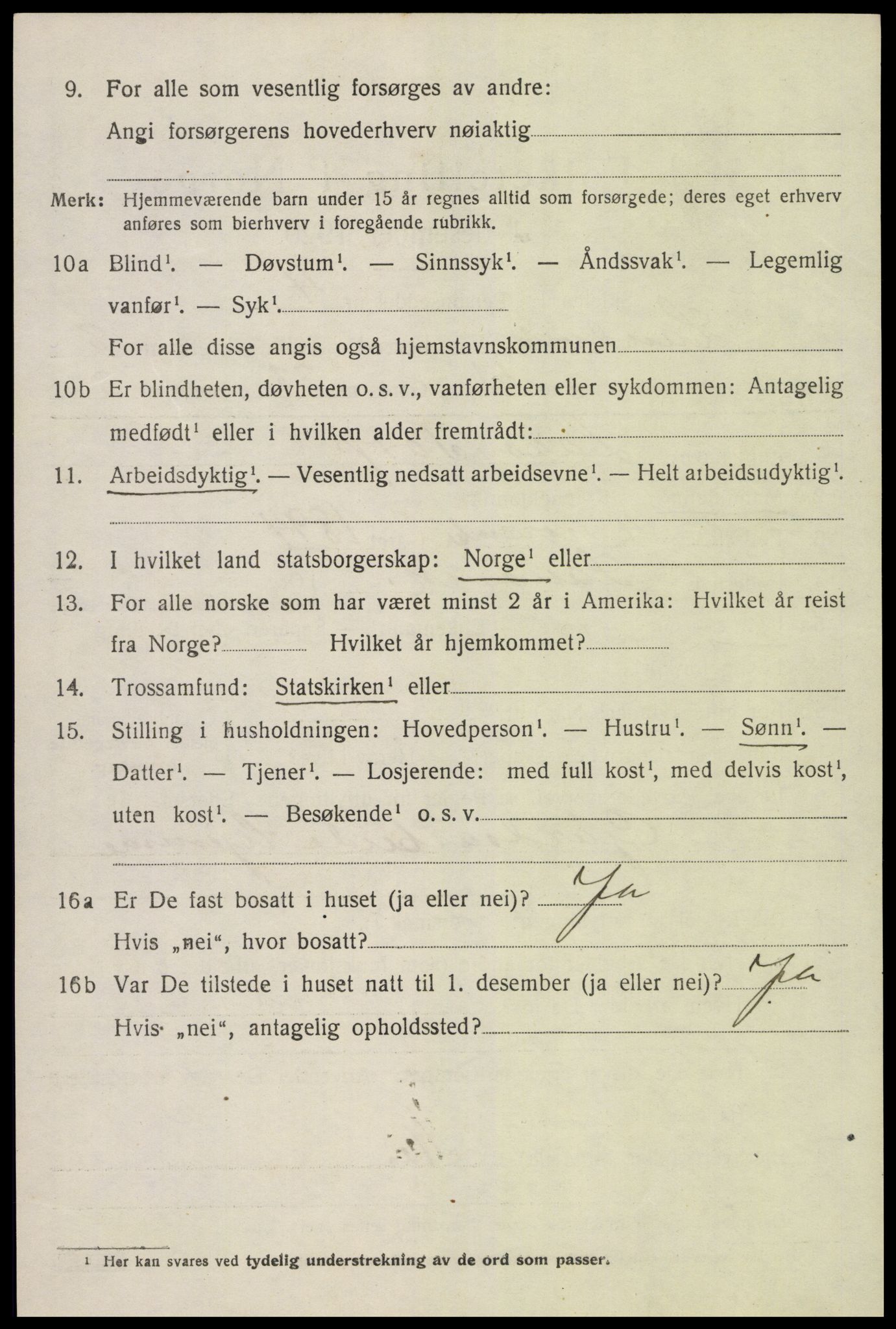 SAK, 1920 census for Landvik, 1920, p. 3397