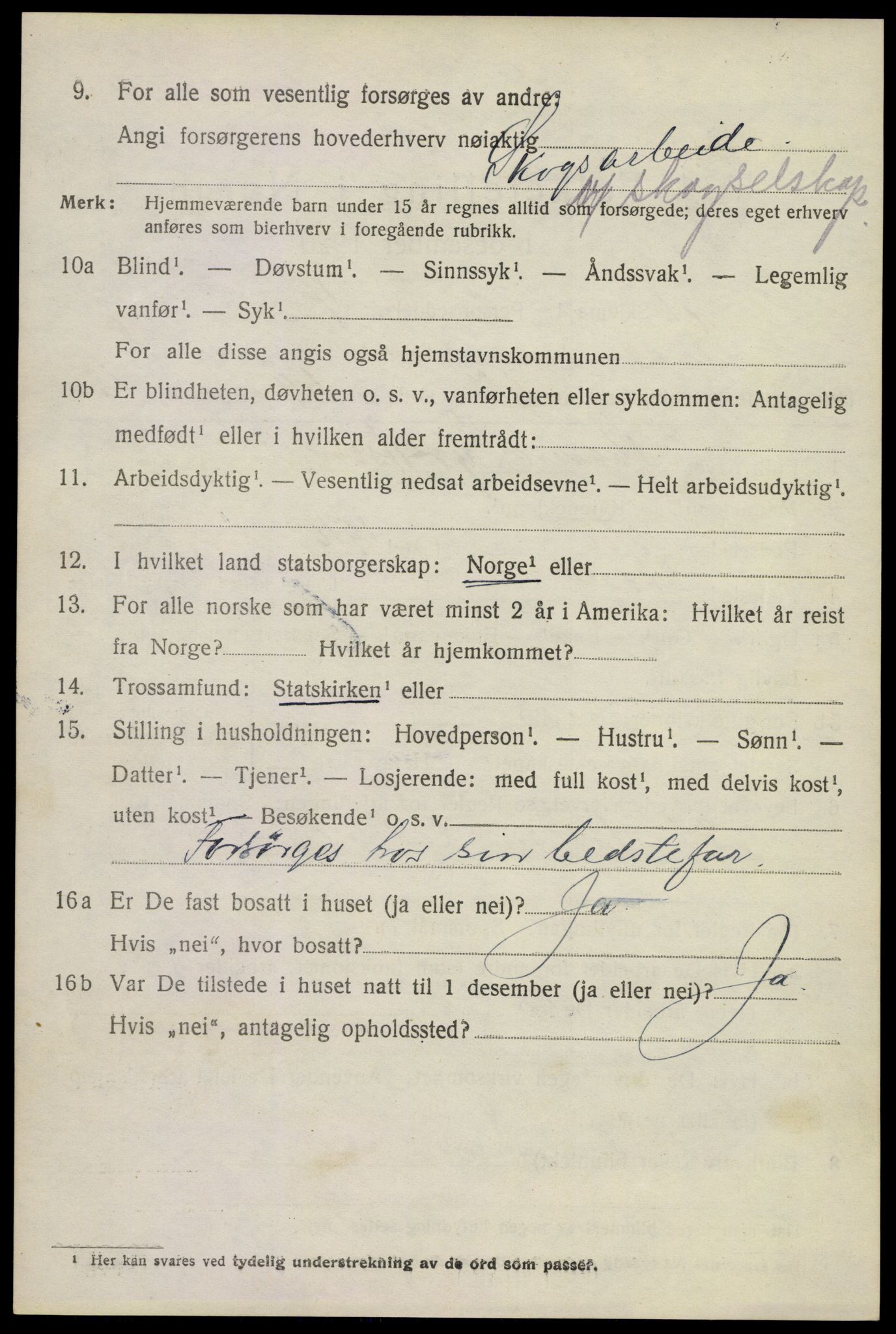 SAKO, 1920 census for Skoger, 1920, p. 16100