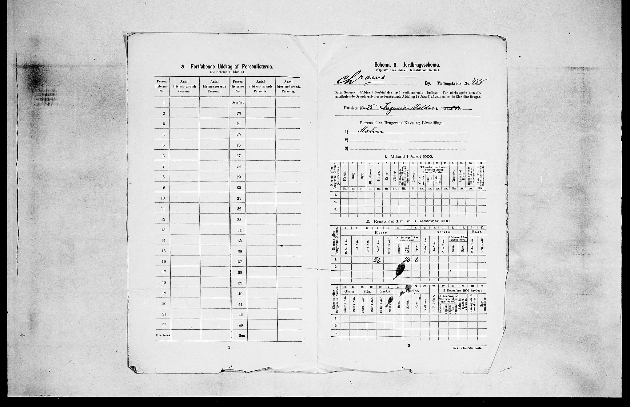 SAO, 1900 census for Kristiania, 1900, p. 892