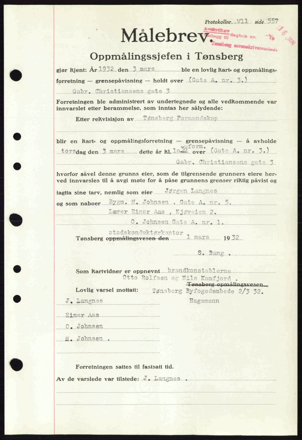 Tønsberg sorenskriveri, AV/SAKO-A-130/G/Ga/Gaa/L0016: Mortgage book no. A16, 1944-1945, Diary no: : 114/1945