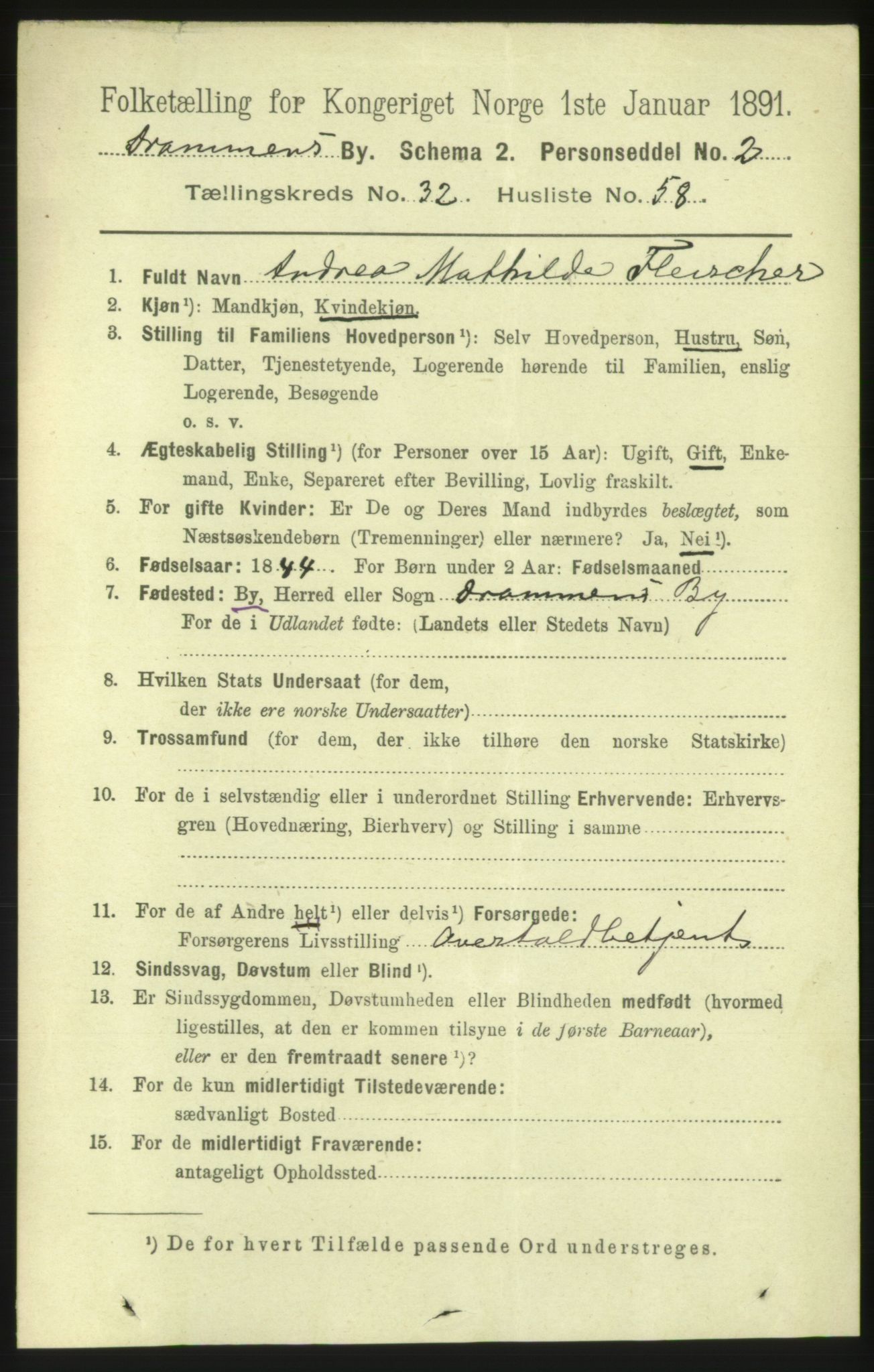 RA, 1891 census for 0602 Drammen, 1891, p. 20074