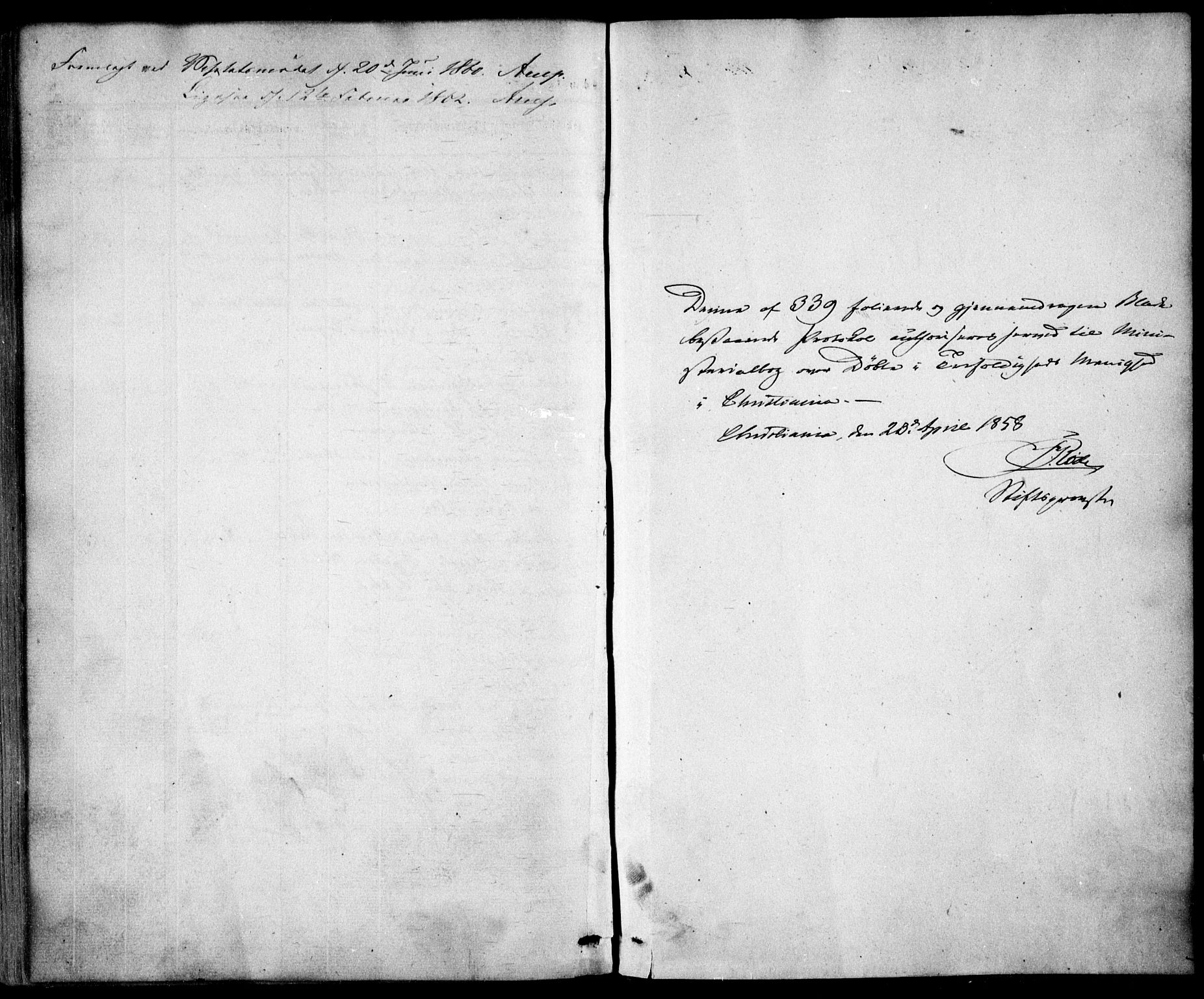 Trefoldighet prestekontor Kirkebøker, SAO/A-10882/F/Fa/L0001: Parish register (official) no. I 1, 1858-1863