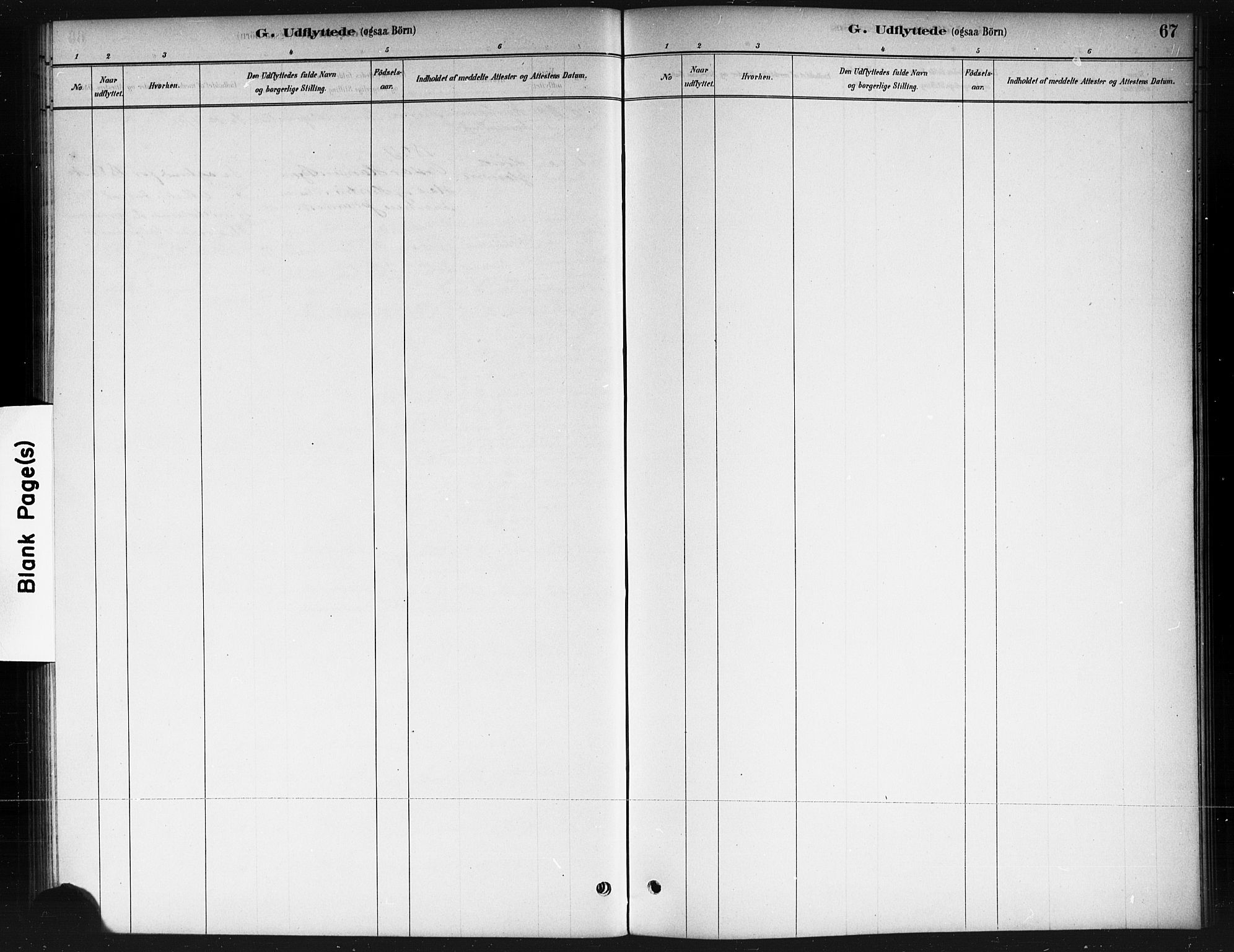 Ås prestekontor Kirkebøker, AV/SAO-A-10894/F/Fc/L0001: Parish register (official) no. III 1, 1881-1891, p. 67