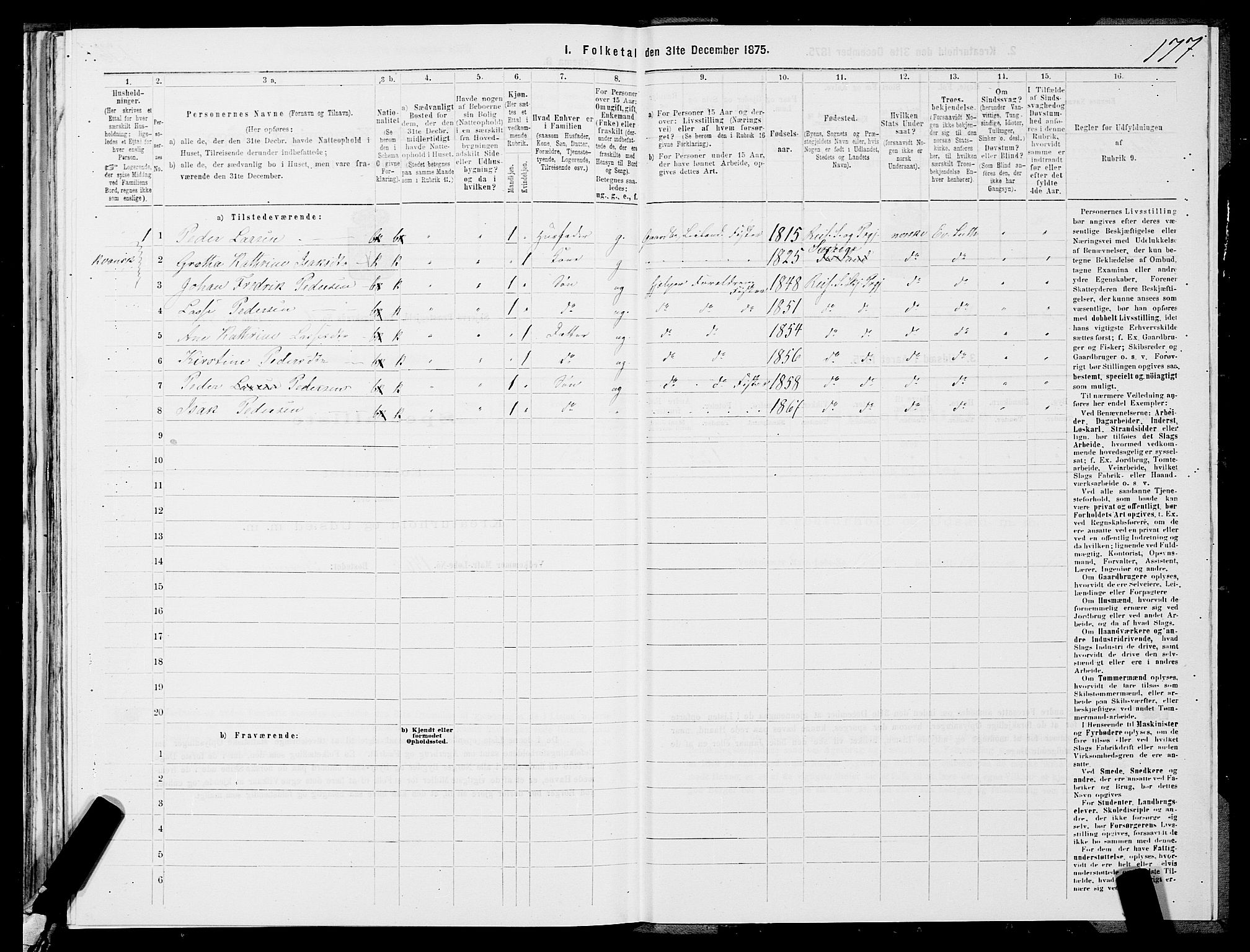 SATØ, 1875 census for 1941P Skjervøy, 1875, p. 3177