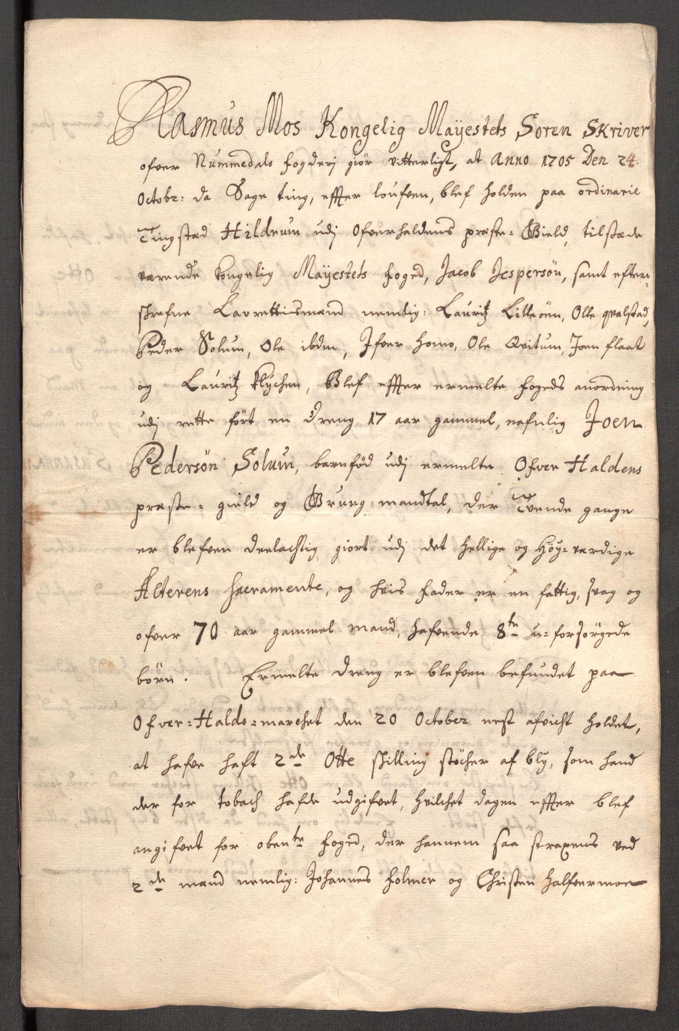 Rentekammeret inntil 1814, Reviderte regnskaper, Fogderegnskap, AV/RA-EA-4092/R64/L4429: Fogderegnskap Namdal, 1705-1706, p. 155