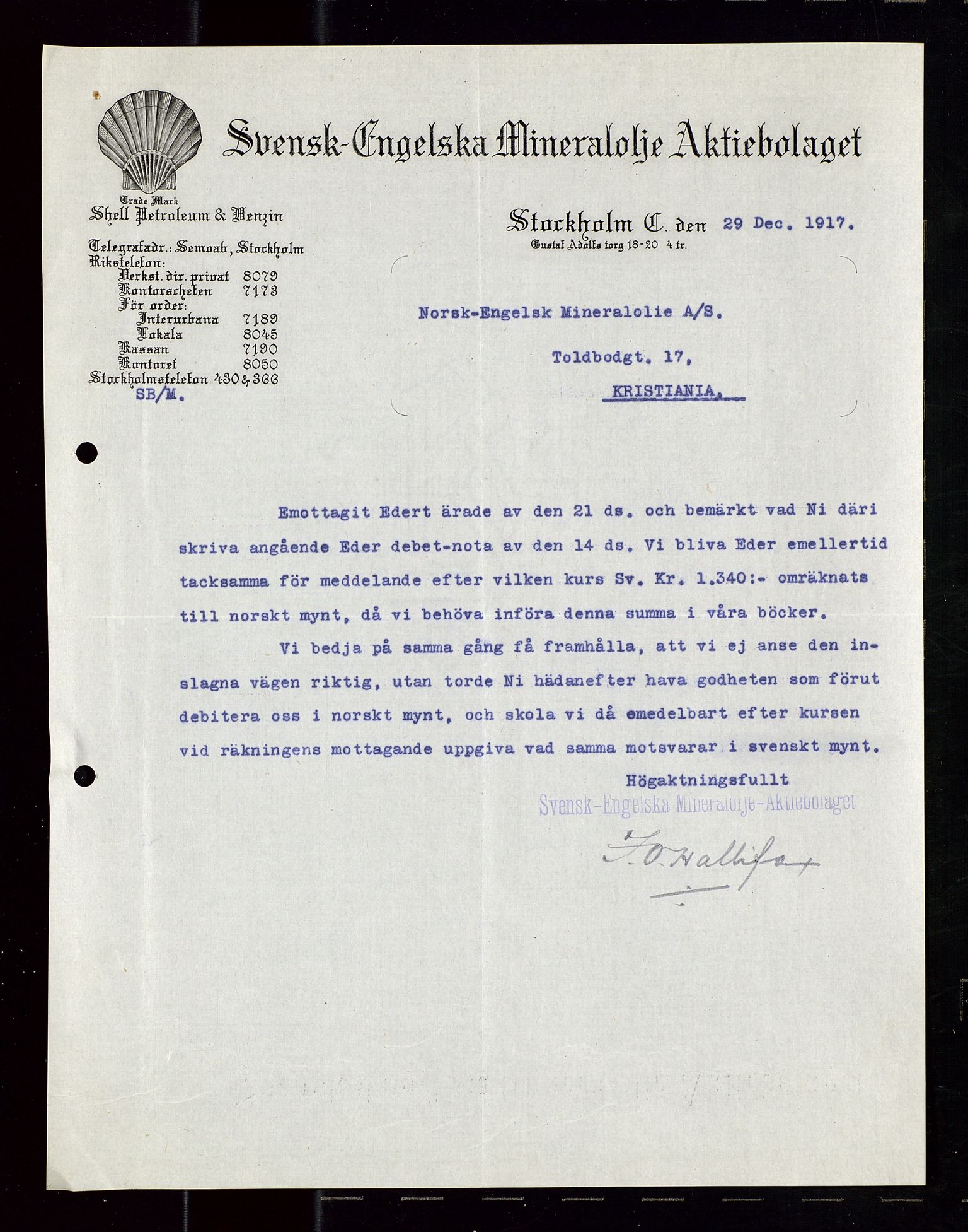 Pa 1521 - A/S Norske Shell, AV/SAST-A-101915/E/Ea/Eaa/L0020: Sjefskorrespondanse, 1917, p. 300