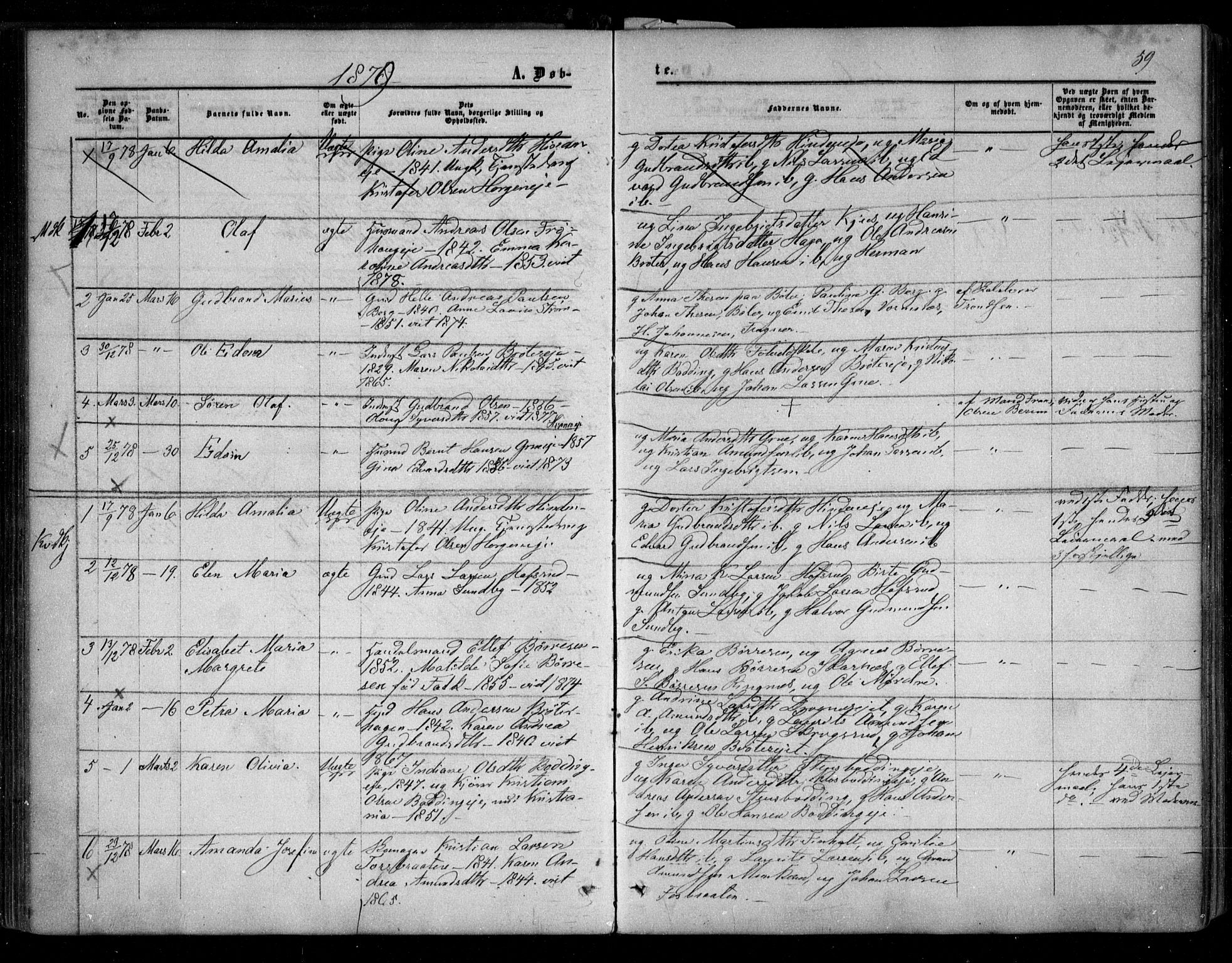 Nes prestekontor Kirkebøker, SAO/A-10410/F/Fc/L0001: Parish register (official) no. III 1, 1859-1882, p. 59