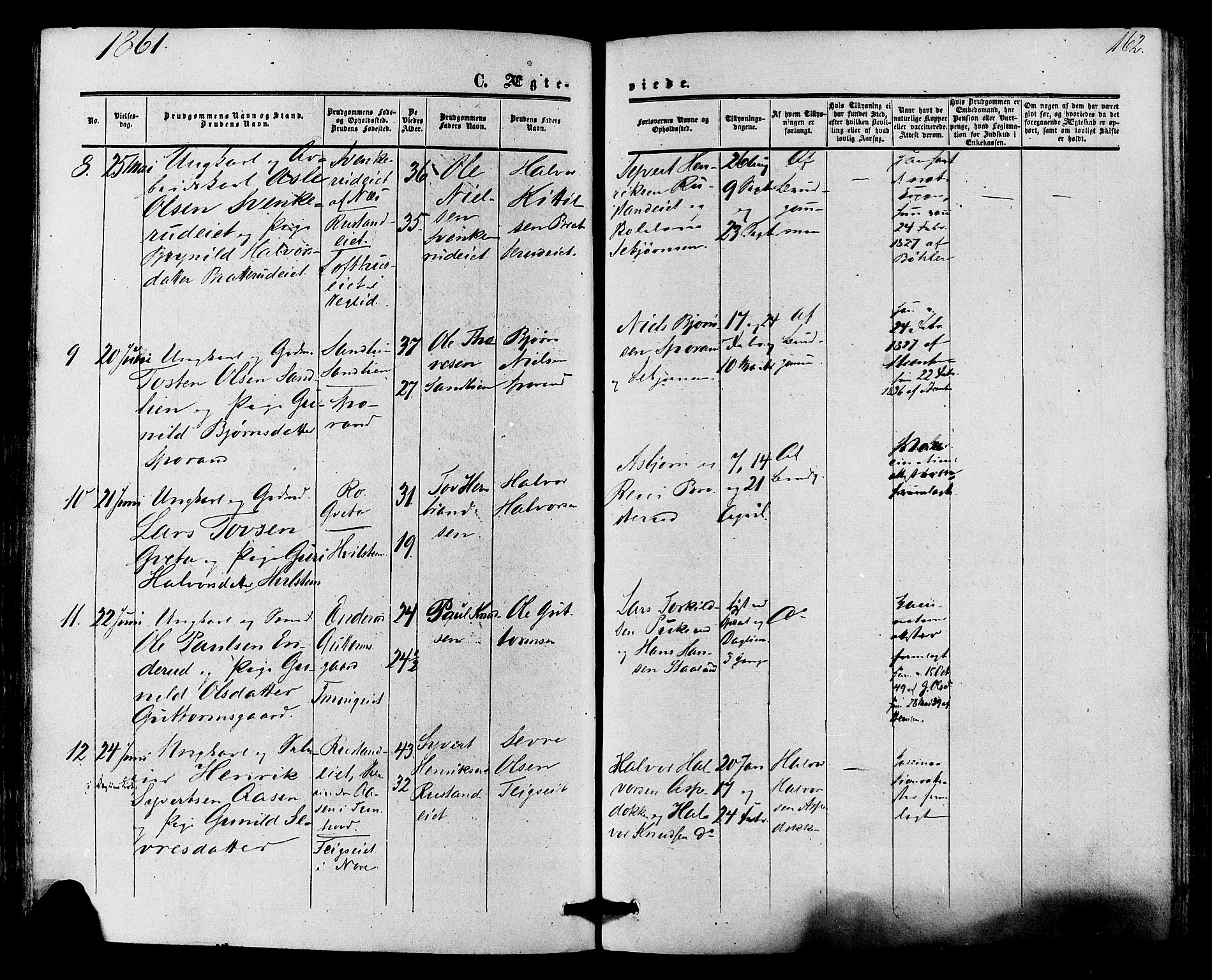 Nore kirkebøker, AV/SAKO-A-238/F/Fa/L0003: Parish register (official) no. I 3, 1858-1866, p. 162