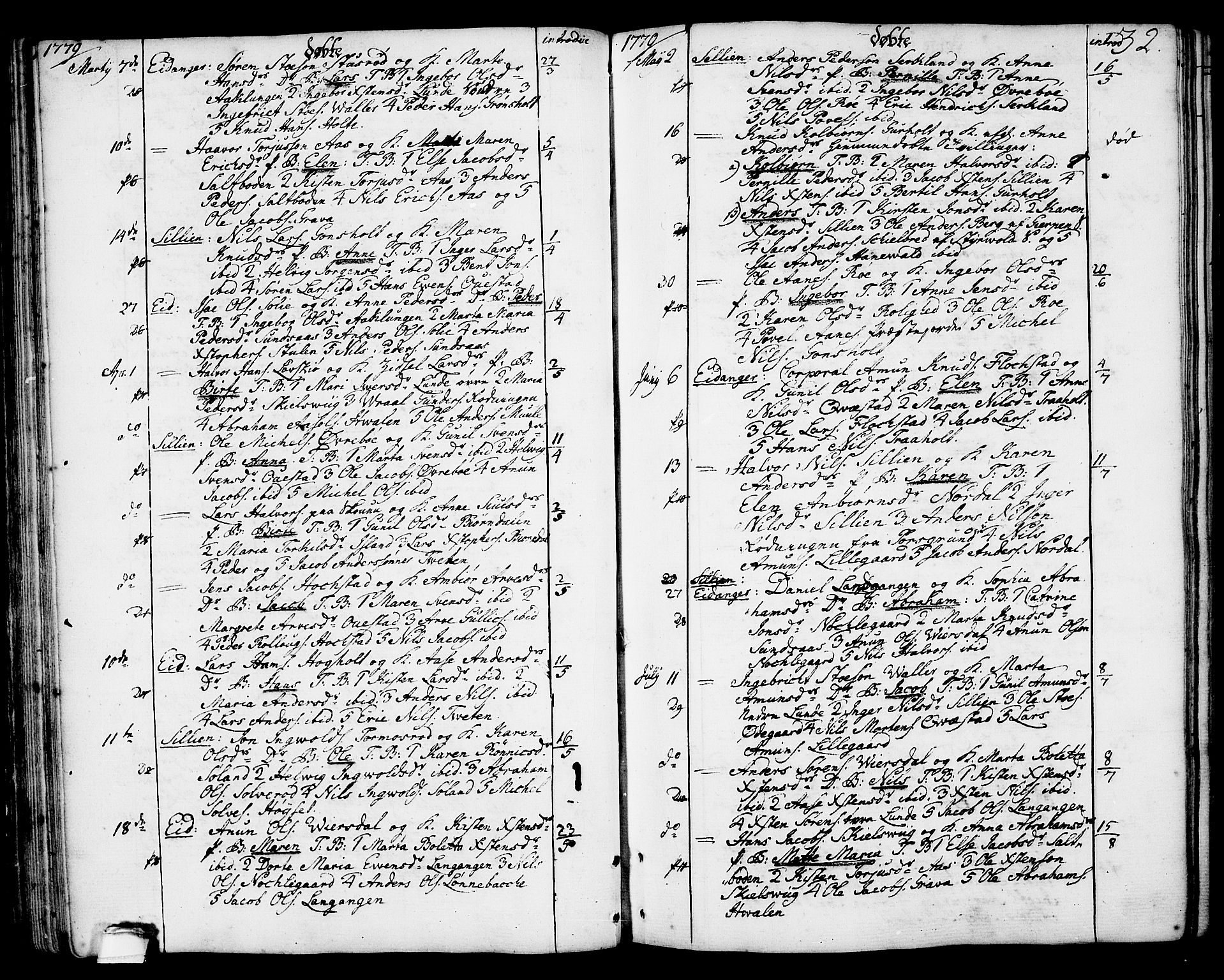 Eidanger kirkebøker, AV/SAKO-A-261/F/Fa/L0006: Parish register (official) no. 6, 1764-1814, p. 32