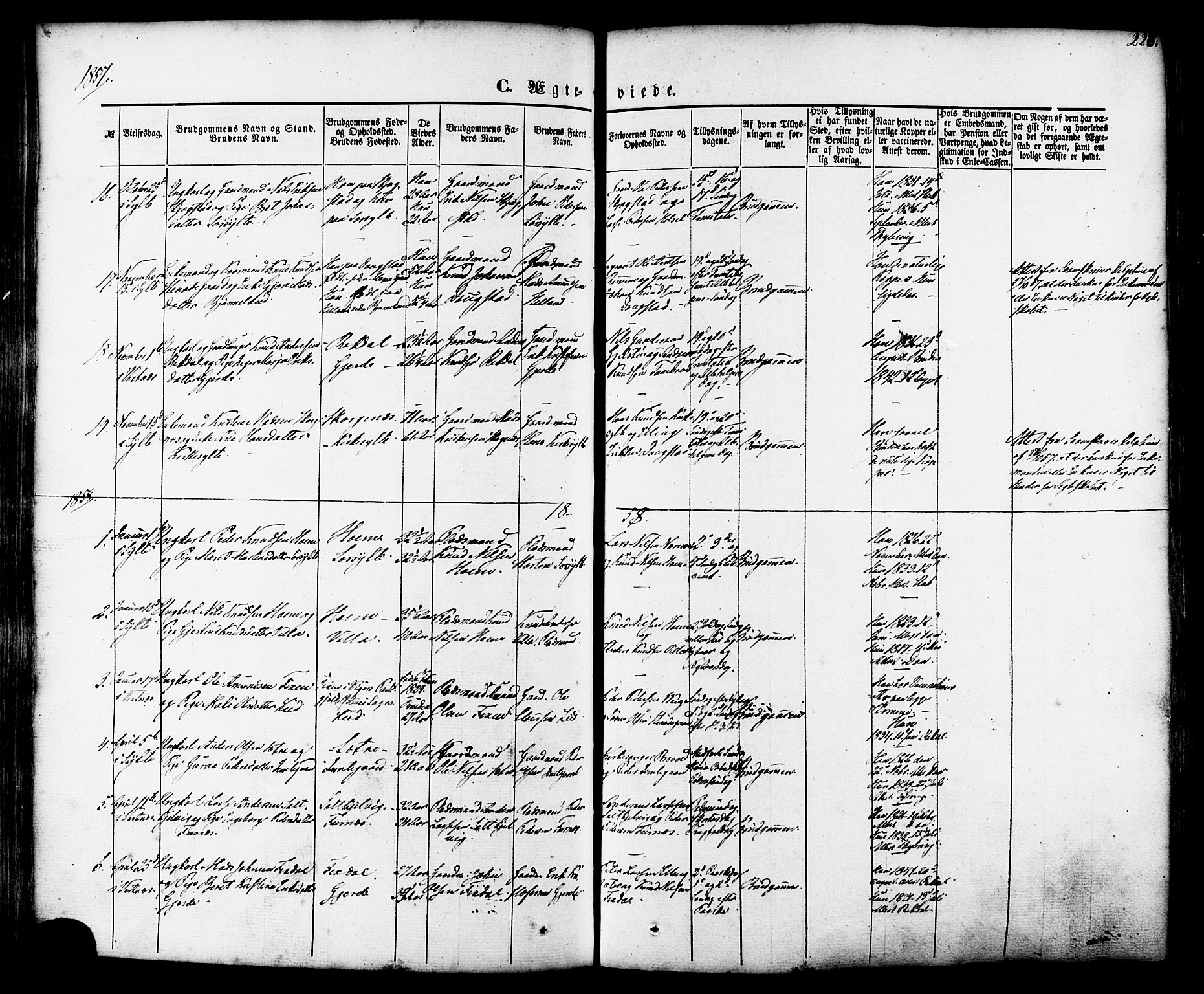 Ministerialprotokoller, klokkerbøker og fødselsregistre - Møre og Romsdal, SAT/A-1454/539/L0529: Parish register (official) no. 539A02, 1848-1872, p. 228