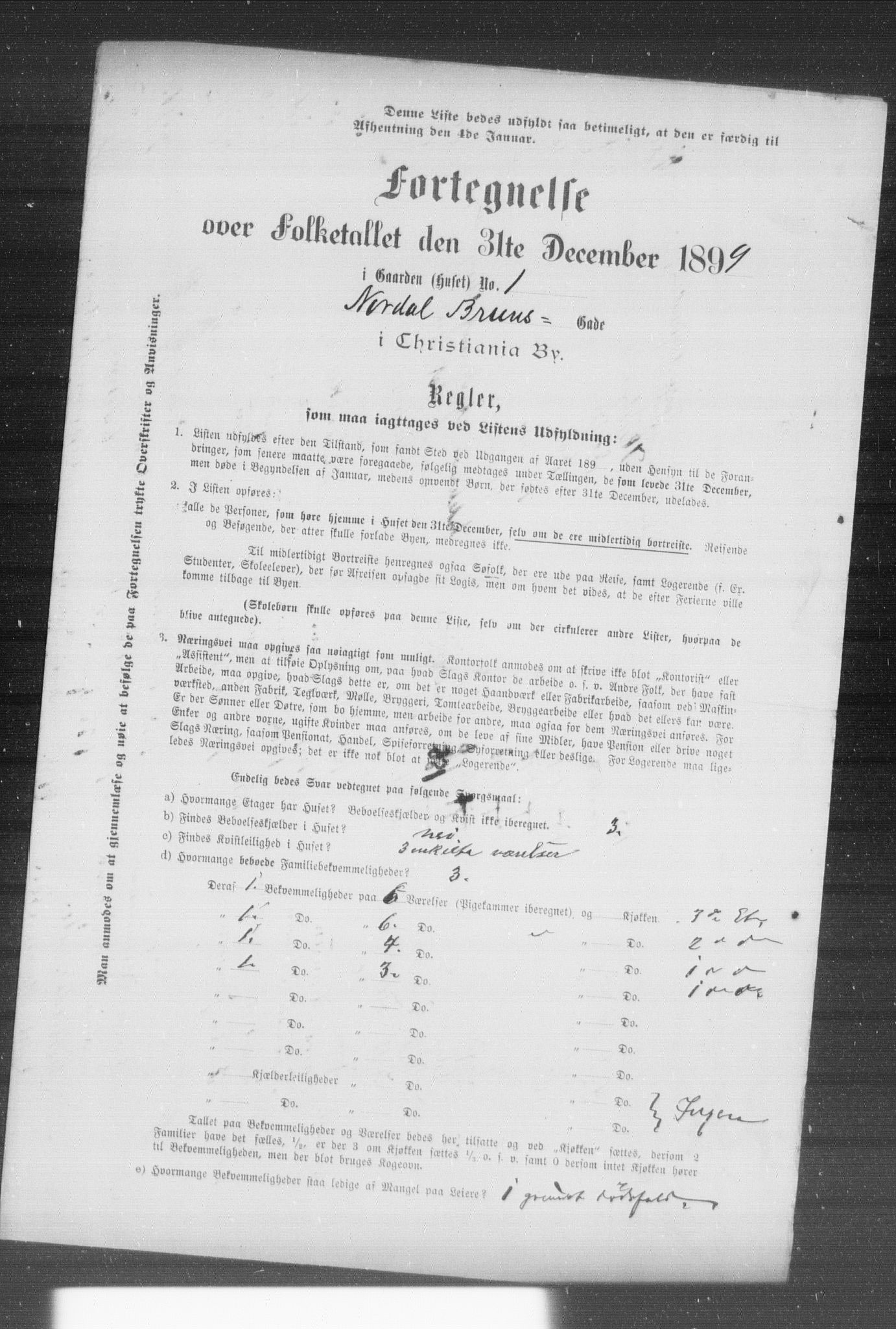 OBA, Municipal Census 1899 for Kristiania, 1899, p. 9266