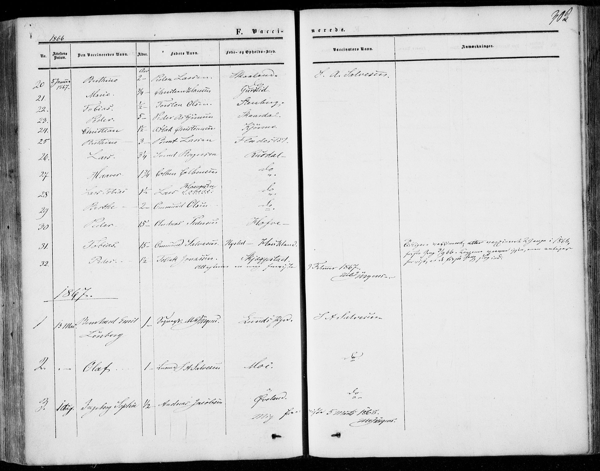 Lund sokneprestkontor, AV/SAST-A-101809/S06/L0009: Parish register (official) no. A 8, 1853-1877, p. 302