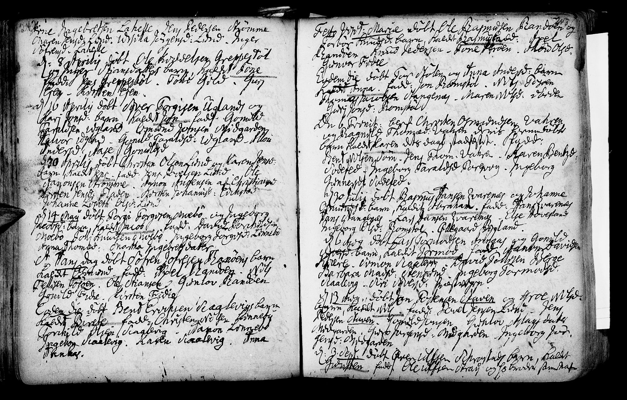 Oddernes sokneprestkontor, AV/SAK-1111-0033/F/Fa/Faa/L0002: Parish register (official) no. A 2, 1719-1764, p. 242-243