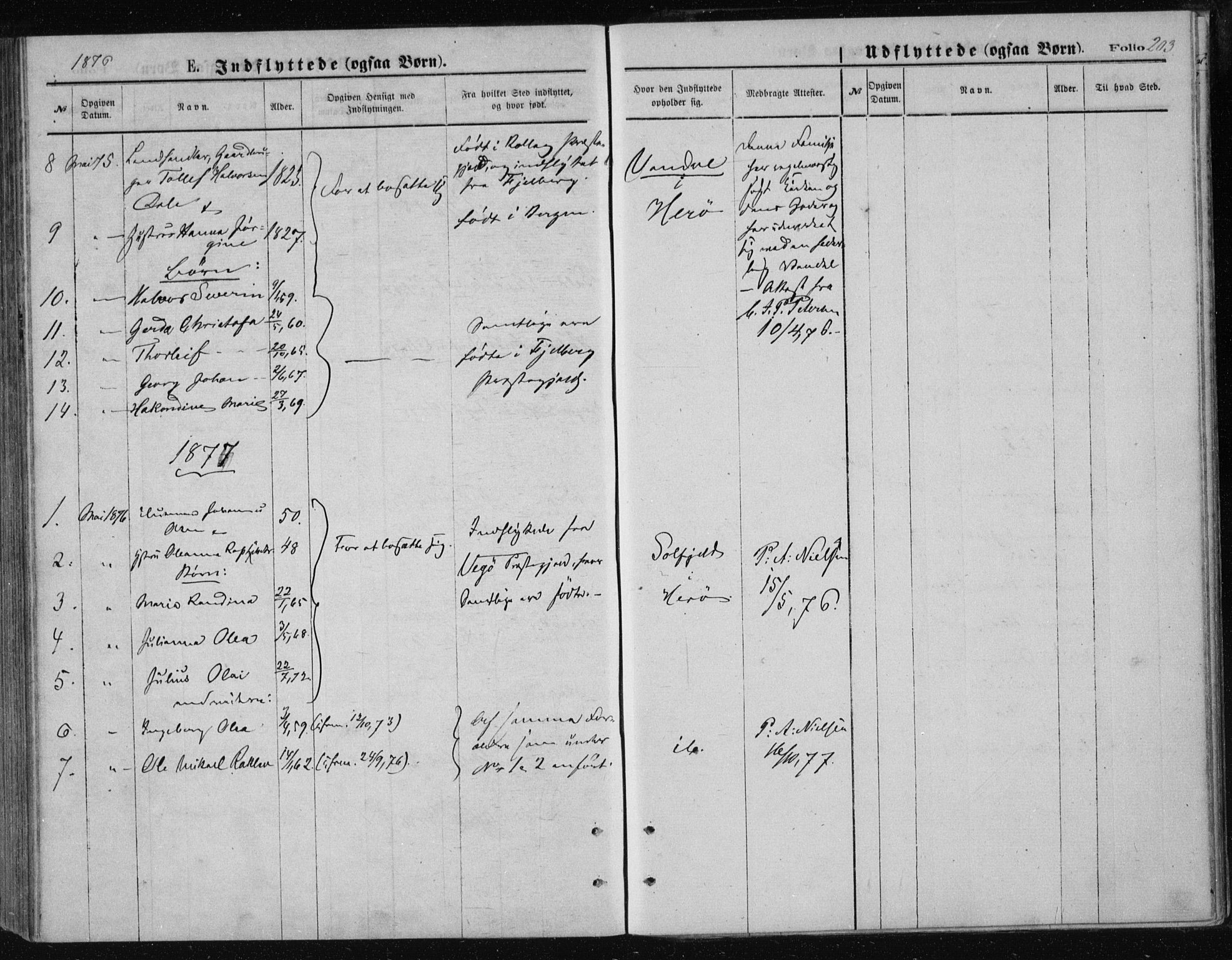 Ministerialprotokoller, klokkerbøker og fødselsregistre - Nordland, AV/SAT-A-1459/834/L0506: Parish register (official) no. 834A04, 1872-1878, p. 203