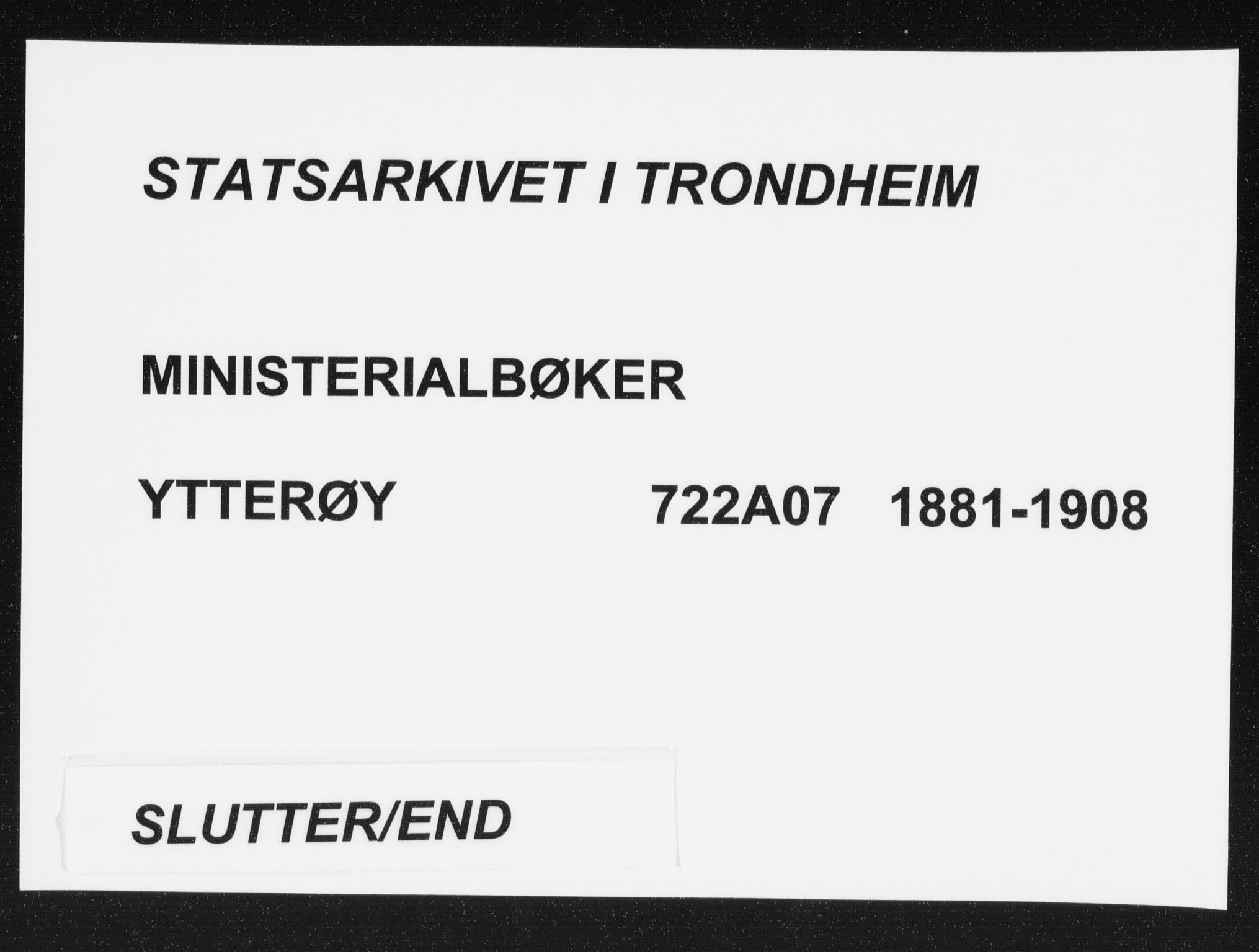 Ministerialprotokoller, klokkerbøker og fødselsregistre - Nord-Trøndelag, SAT/A-1458/722/L0220: Parish register (official) no. 722A07, 1881-1908