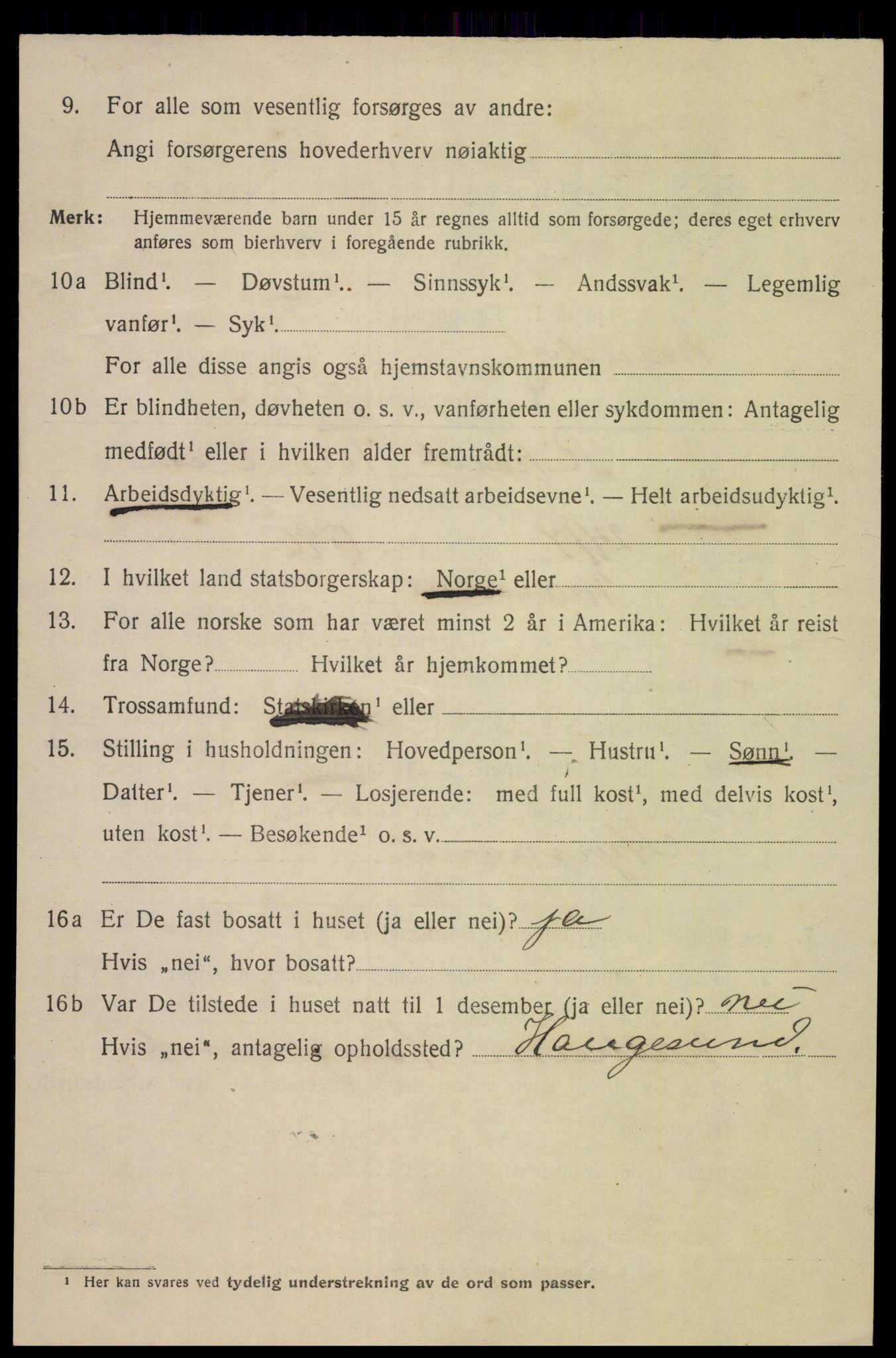 SAK, 1920 census for Mandal, 1920, p. 8232