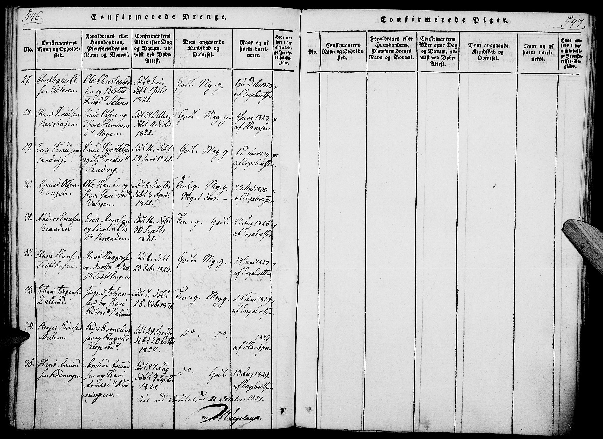 Nord-Odal prestekontor, AV/SAH-PREST-032/H/Ha/Haa/L0001: Parish register (official) no. 1, 1819-1838, p. 546-547