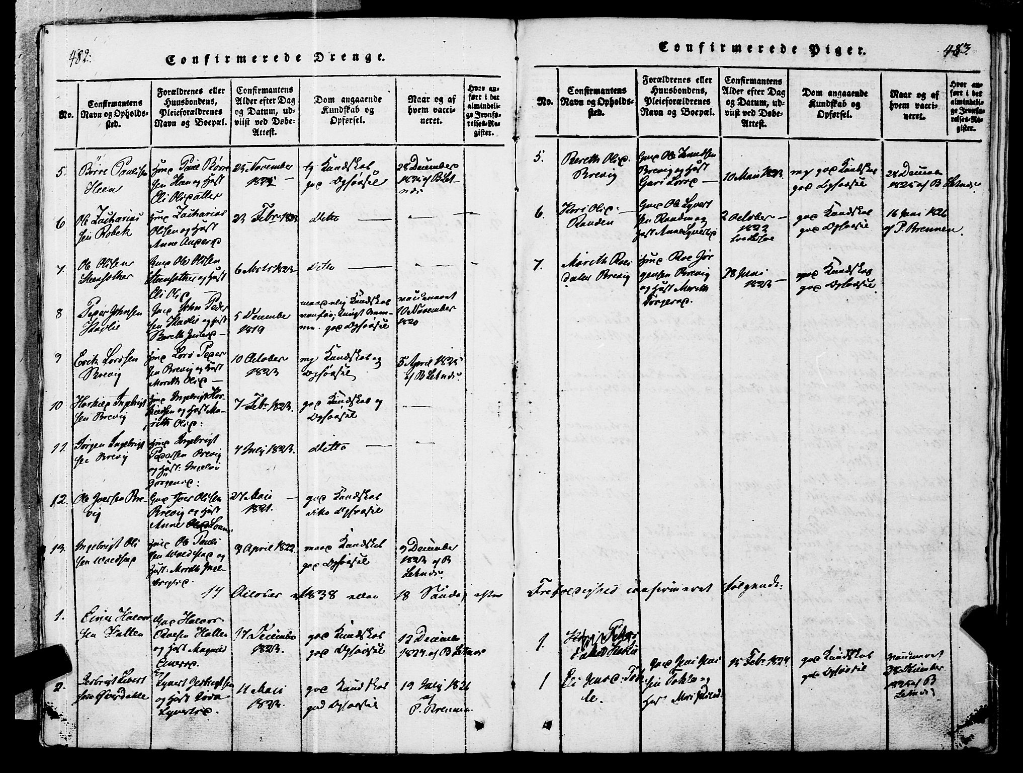 Ministerialprotokoller, klokkerbøker og fødselsregistre - Møre og Romsdal, AV/SAT-A-1454/545/L0585: Parish register (official) no. 545A01, 1818-1853, p. 482-483