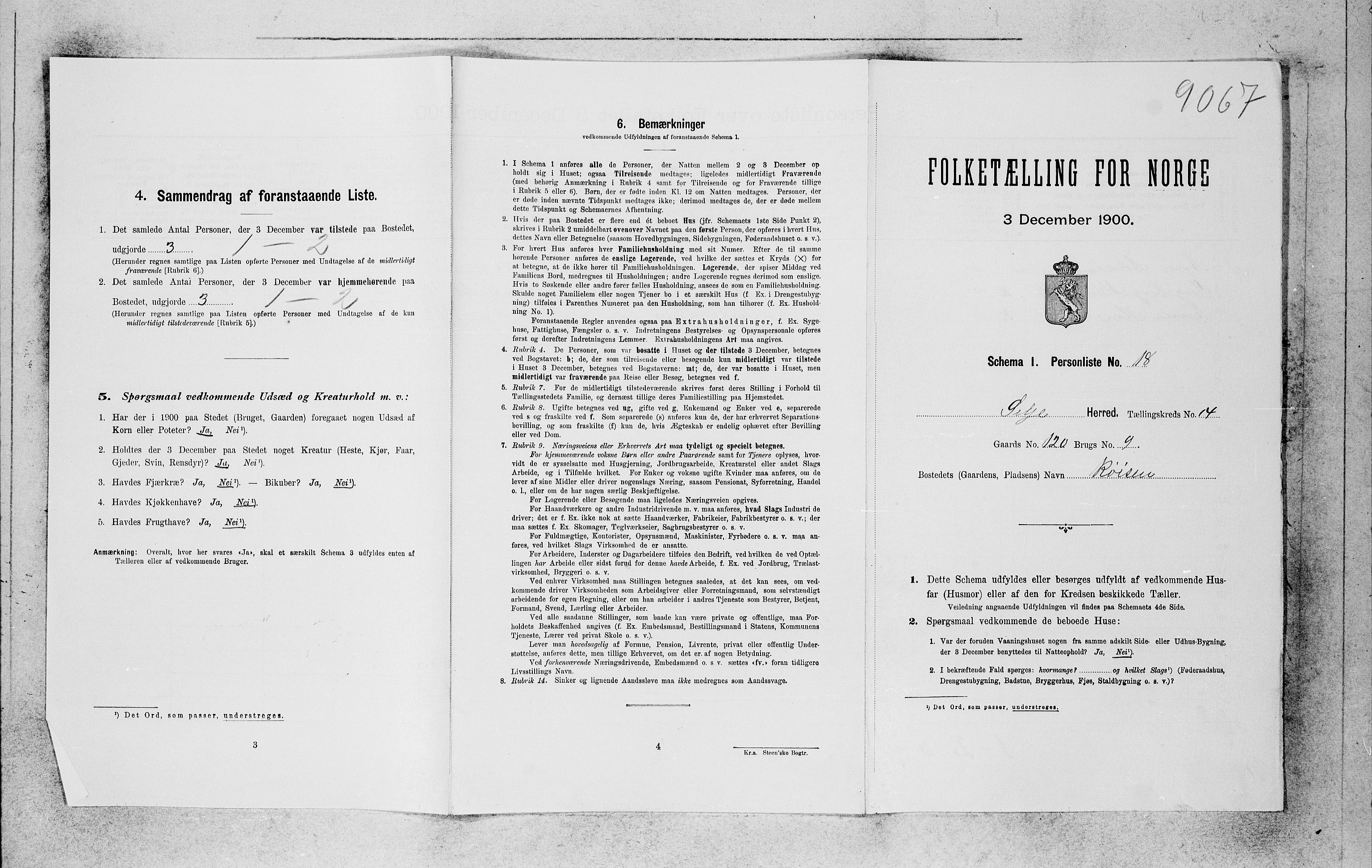 SAB, 1900 census for Selje, 1900, p. 1355