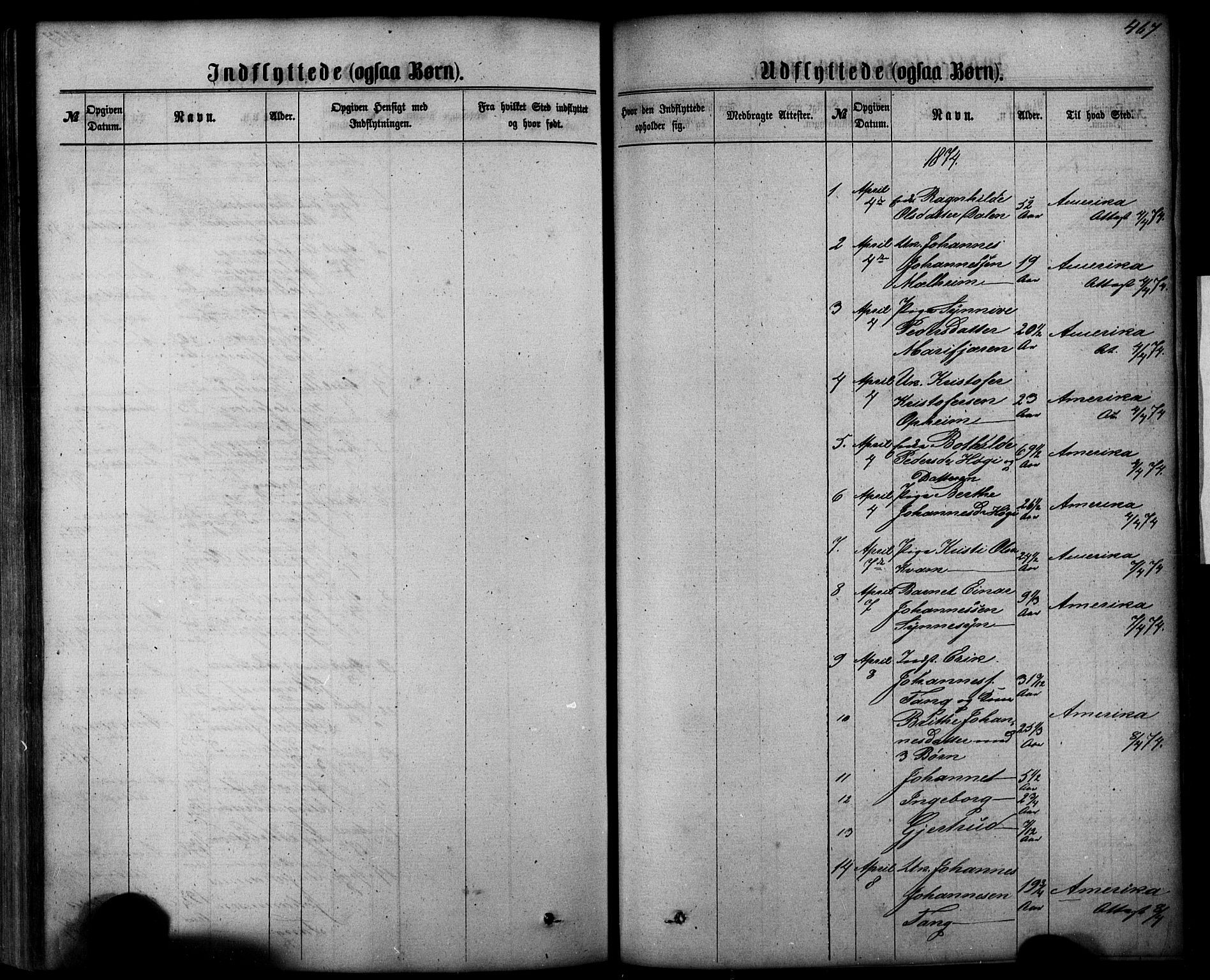 Hafslo sokneprestembete, SAB/A-80301/H/Hab/Haba/L0001: Parish register (copy) no. A 1, 1866-1908, p. 467