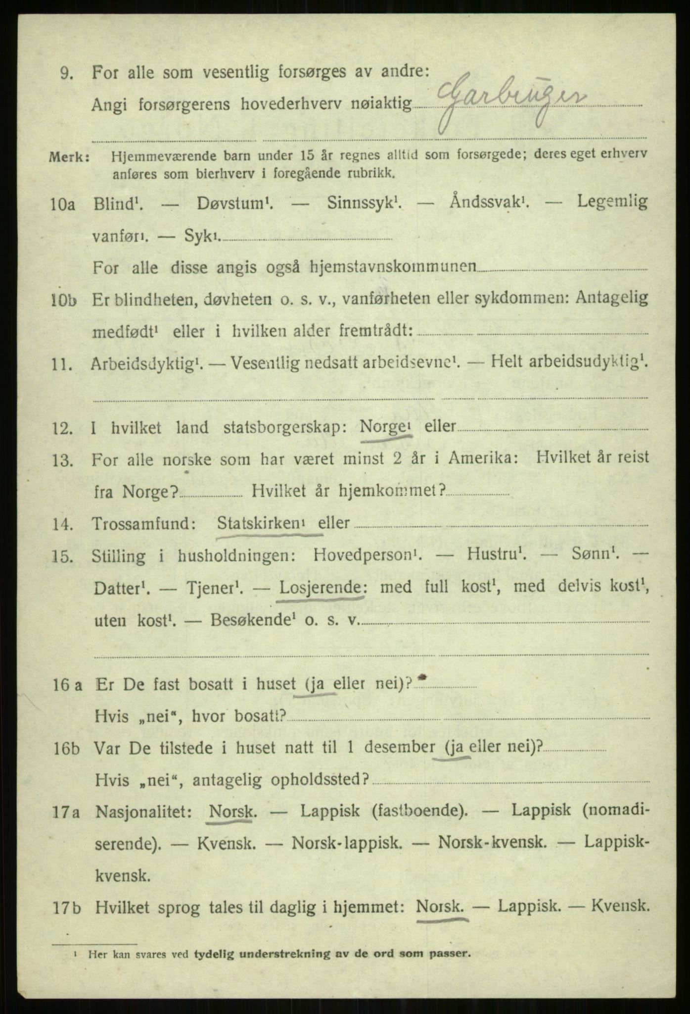 SATØ, 1920 census for Tromsøysund, 1920, p. 7625