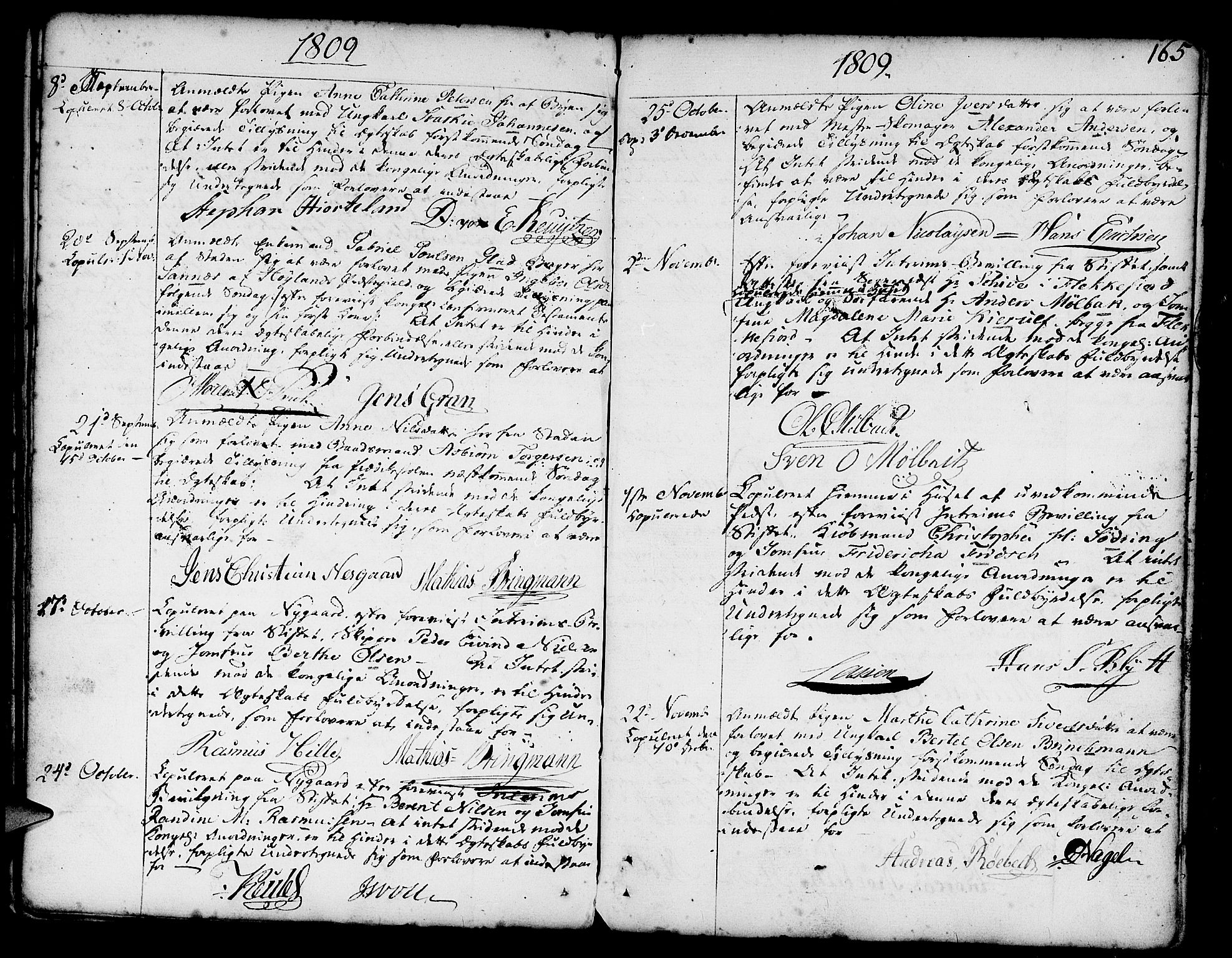 Nykirken Sokneprestembete, SAB/A-77101/H/Haa/L0008: Parish register (official) no. A 8, 1776-1814, p. 165