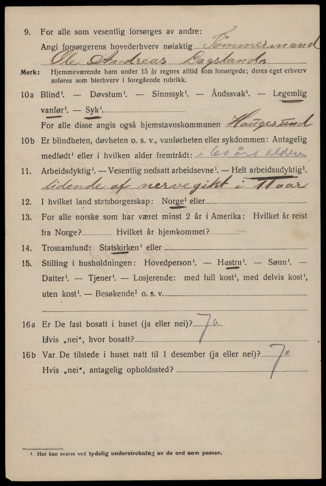 SAST, 1920 census for Haugesund, 1920, p. 37958