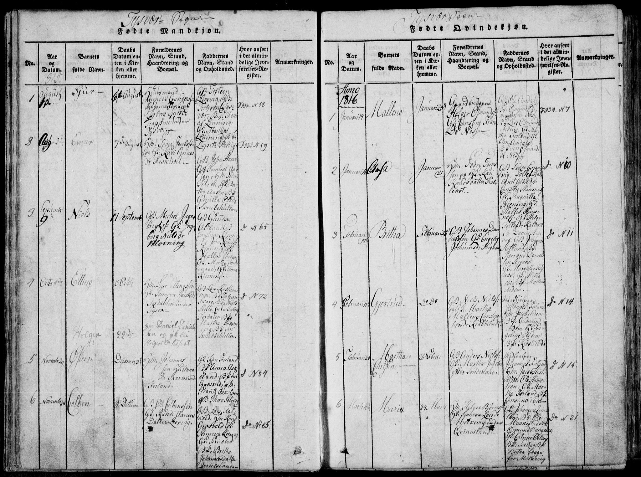 Skjold sokneprestkontor, AV/SAST-A-101847/H/Ha/Haa/L0004: Parish register (official) no. A 4 /1, 1815-1830, p. 33