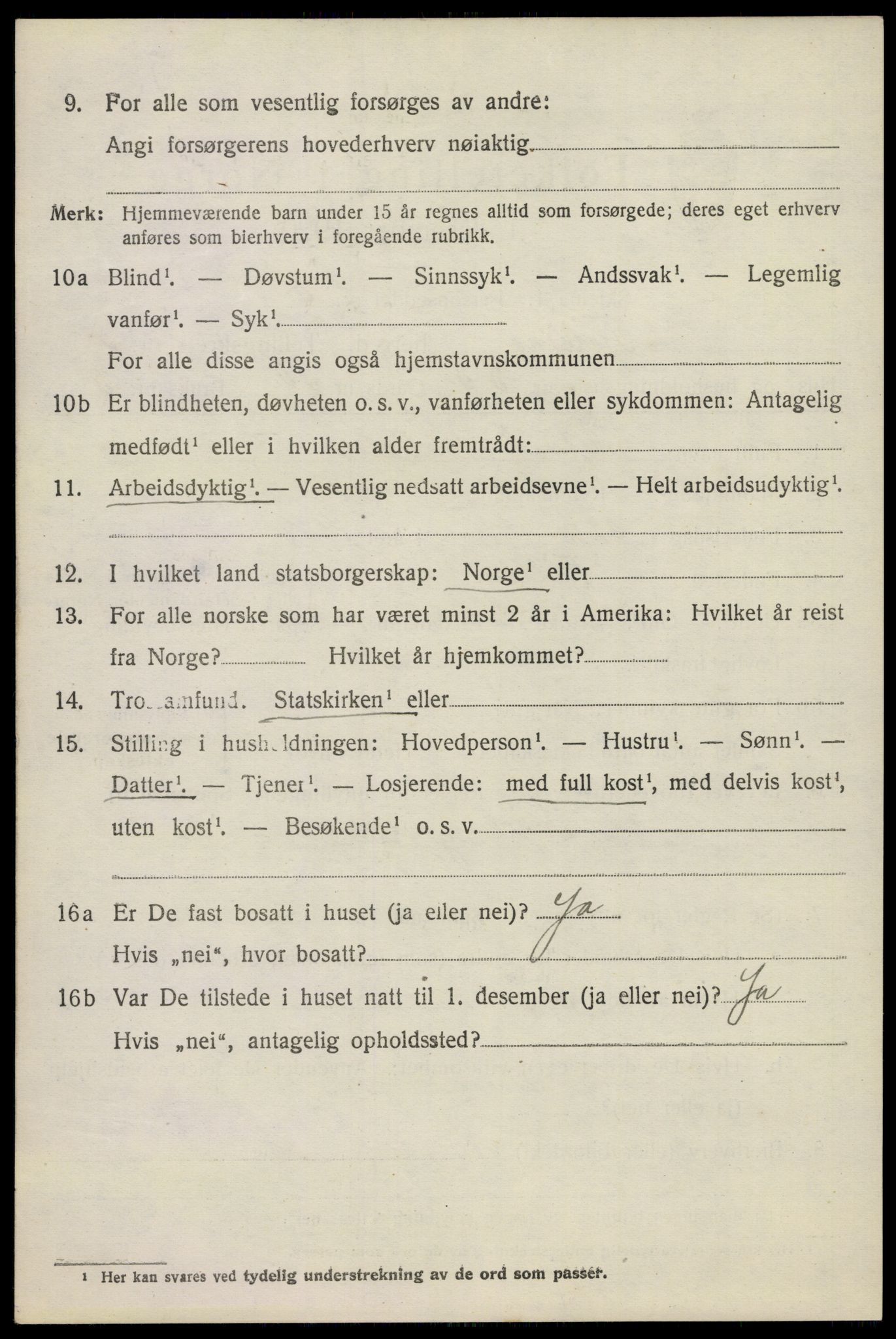 SAKO, 1920 census for Tjølling, 1920, p. 7498