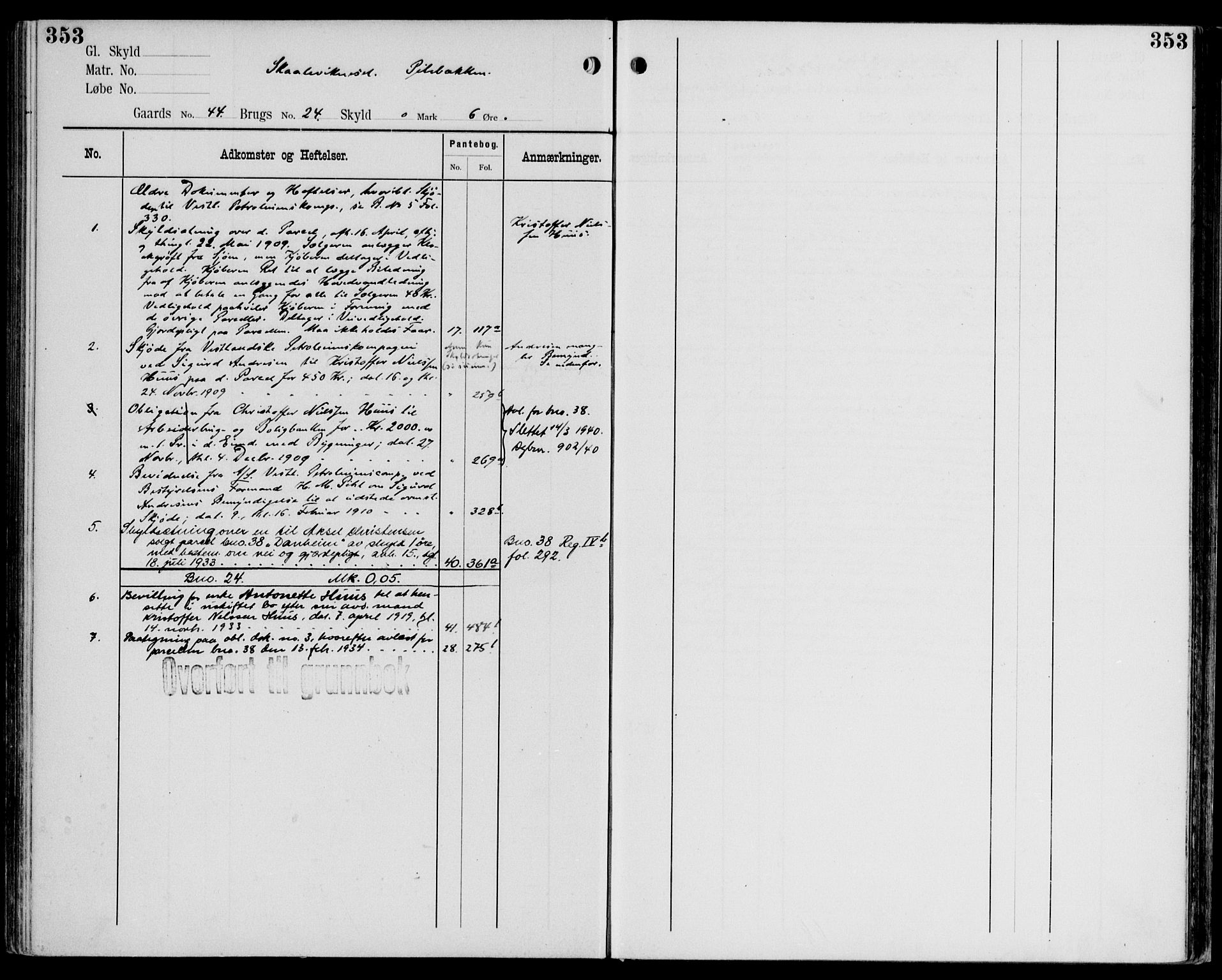 Midhordland sorenskriveri, AV/SAB-A-3001/1/G/Ga/Gab/L0107: Mortgage register no. II.A.b.107, p. 353