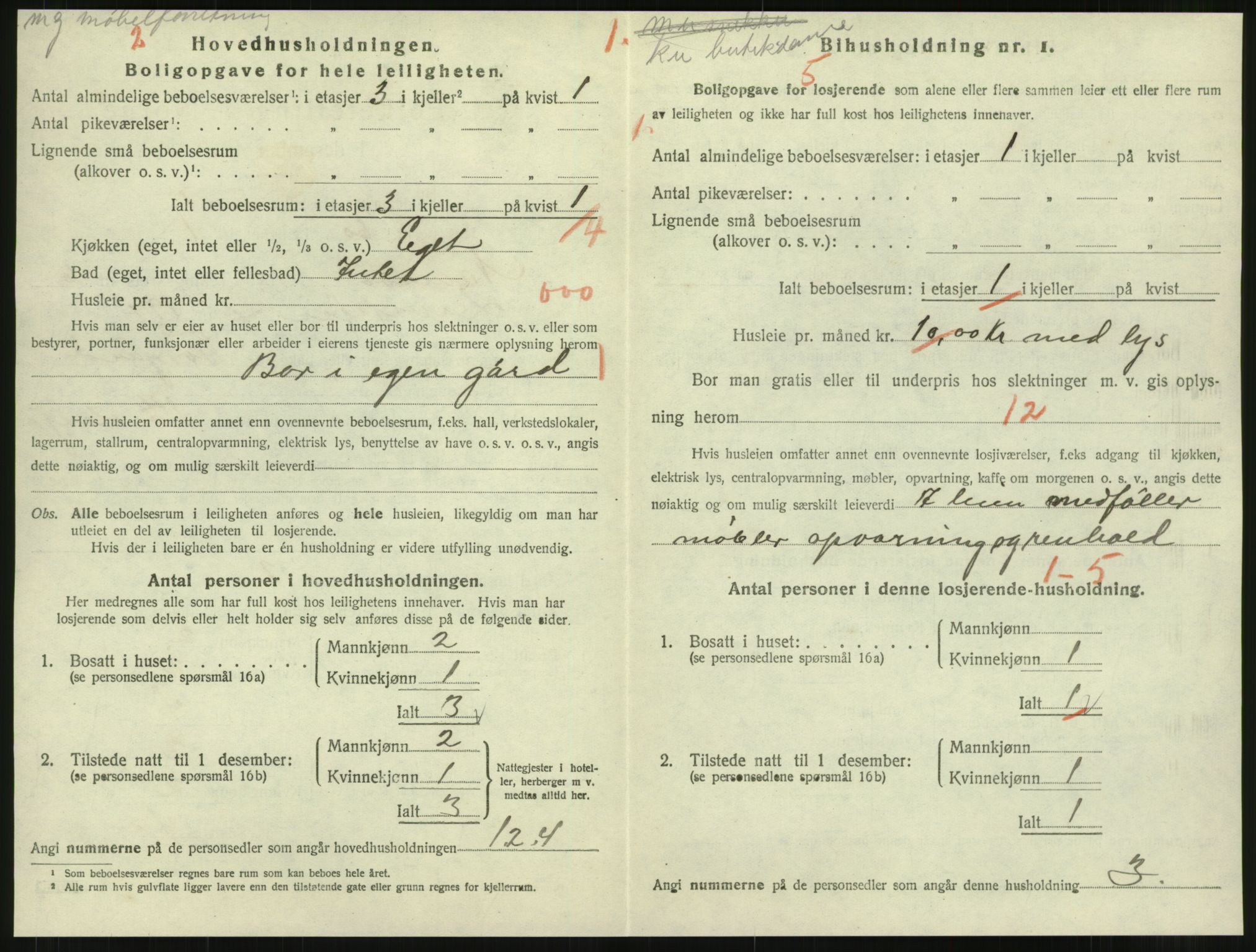 SAT, 1920 census for Namsos, 1920, p. 2000