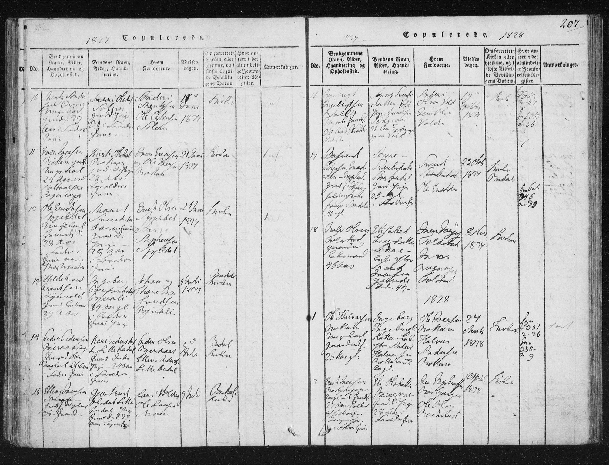 Ministerialprotokoller, klokkerbøker og fødselsregistre - Sør-Trøndelag, SAT/A-1456/687/L0996: Parish register (official) no. 687A04, 1816-1842, p. 207