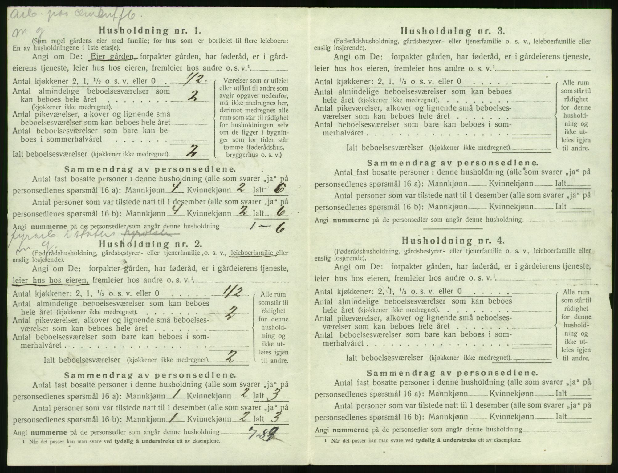 SAT, 1920 census for Volda, 1920, p. 1753