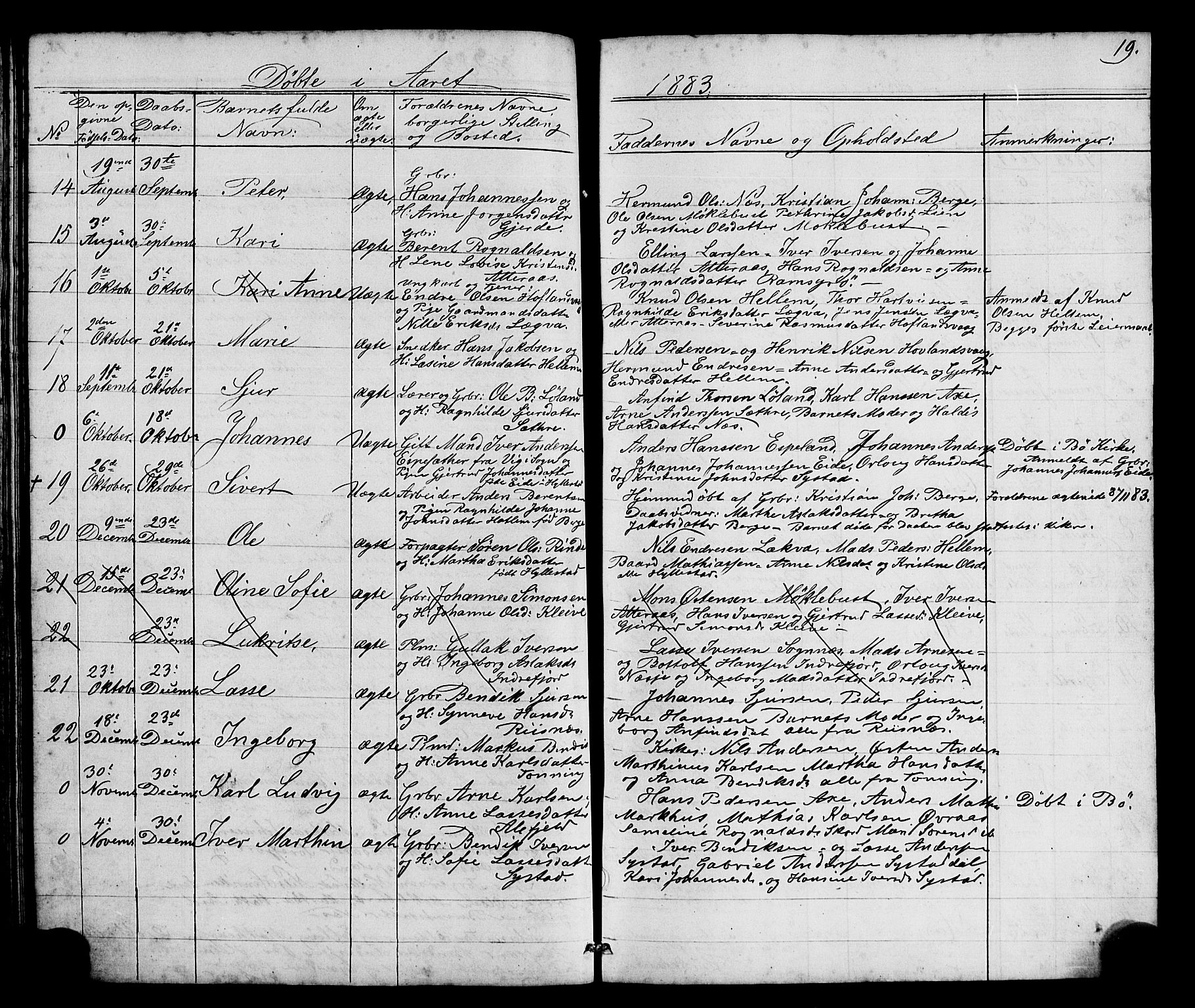 Hyllestad sokneprestembete, AV/SAB-A-80401: Parish register (copy) no. A 2, 1876-1906, p. 19