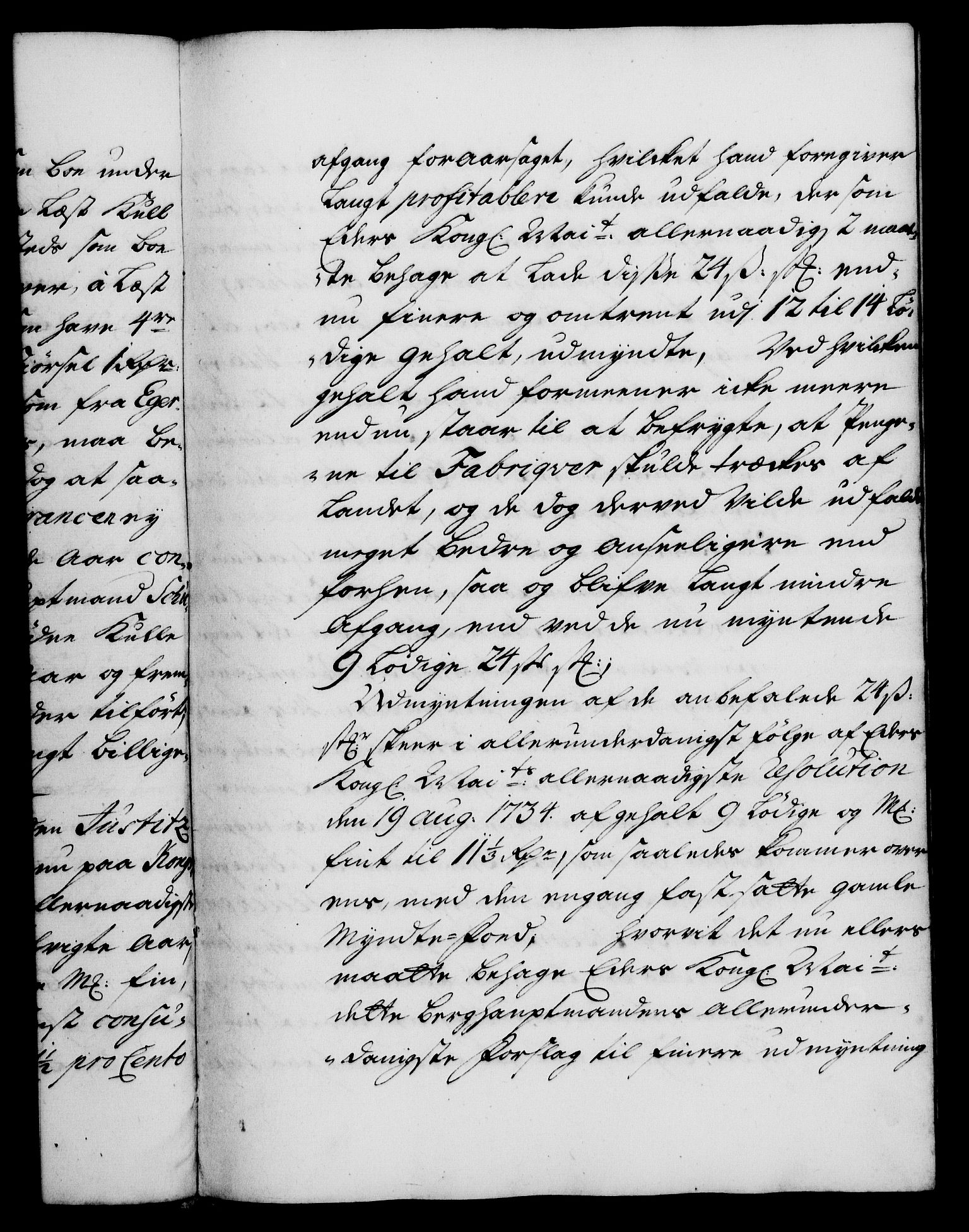 Rentekammeret, Kammerkanselliet, AV/RA-EA-3111/G/Gf/Gfa/L0018: Norsk relasjons- og resolusjonsprotokoll (merket RK 52.18), 1735, p. 176