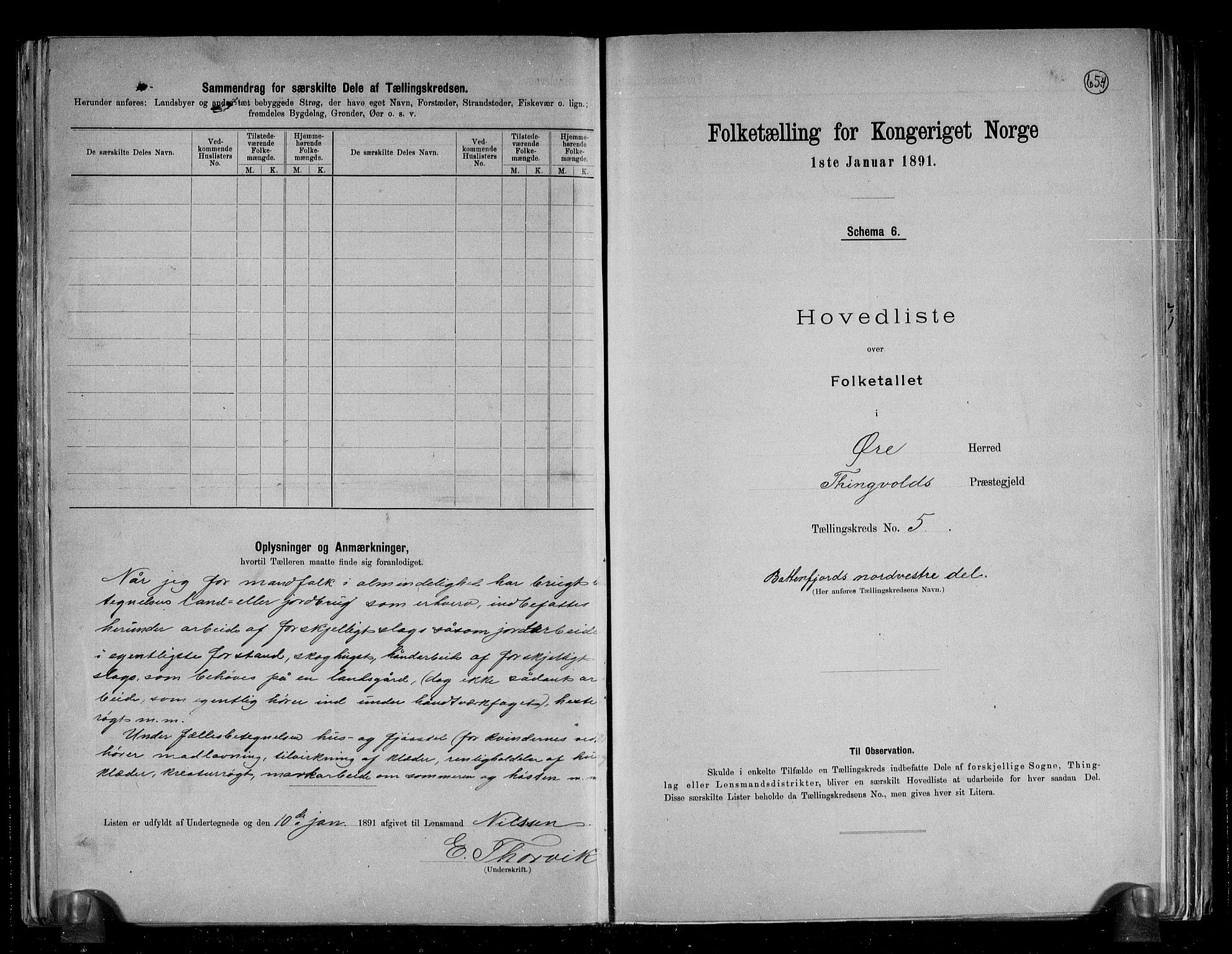 RA, 1891 census for 1558 Øre, 1891, p. 14