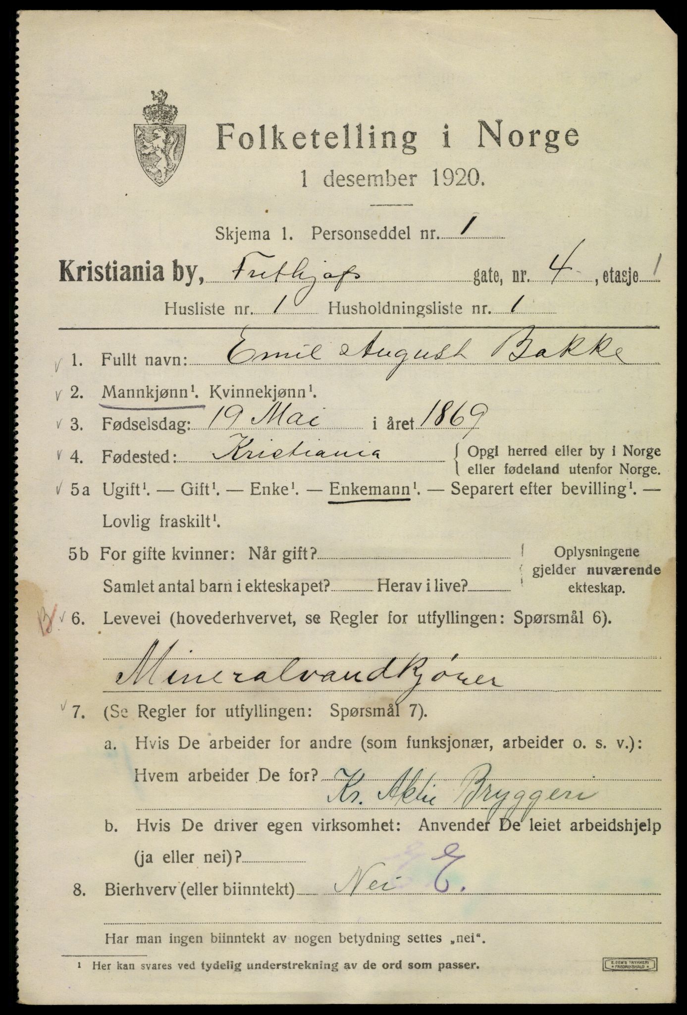 SAO, 1920 census for Kristiania, 1920, p. 238379