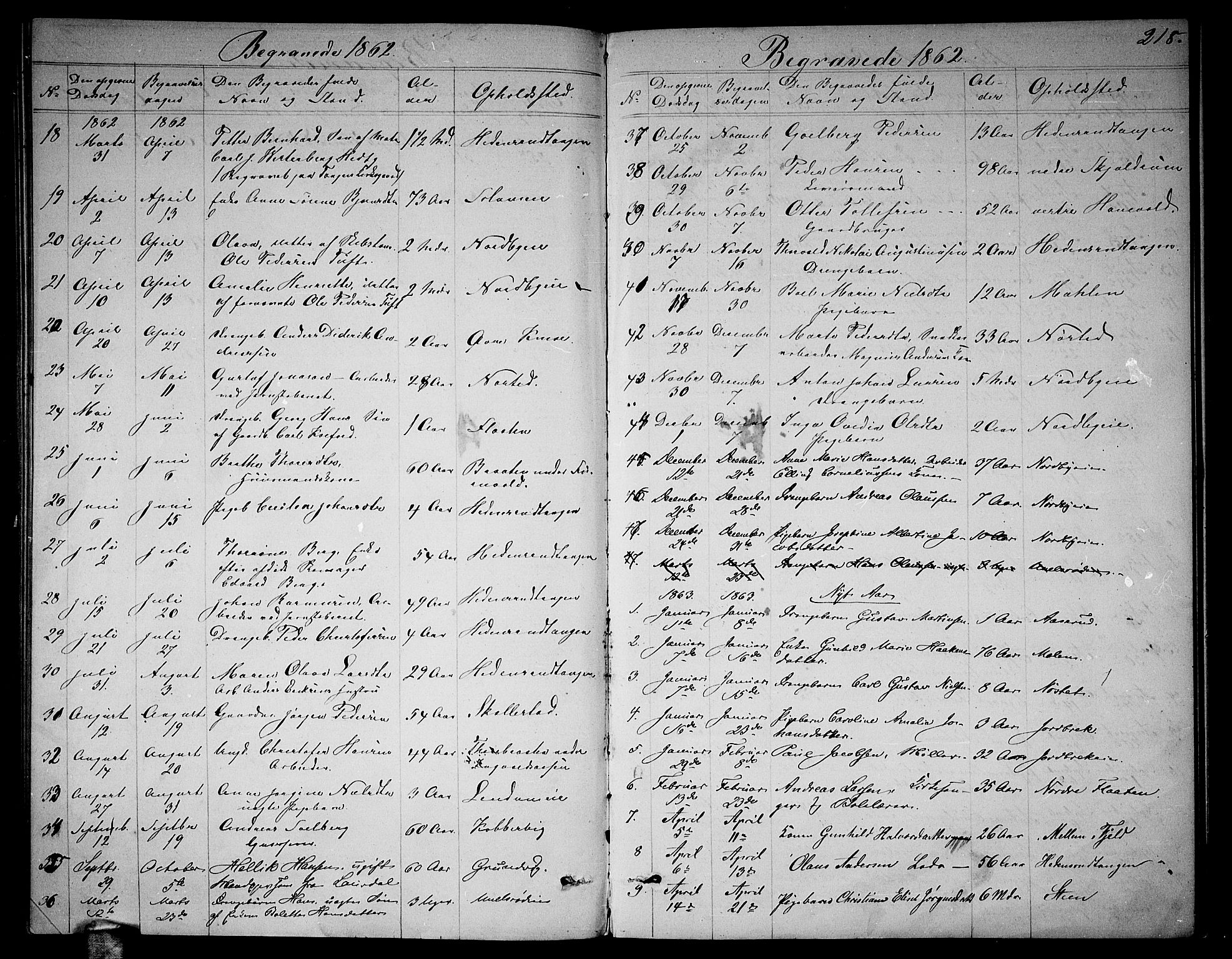 Skoger kirkebøker, AV/SAKO-A-59/G/Ga/L0002: Parish register (copy) no. I 2, 1860-1880, p. 218