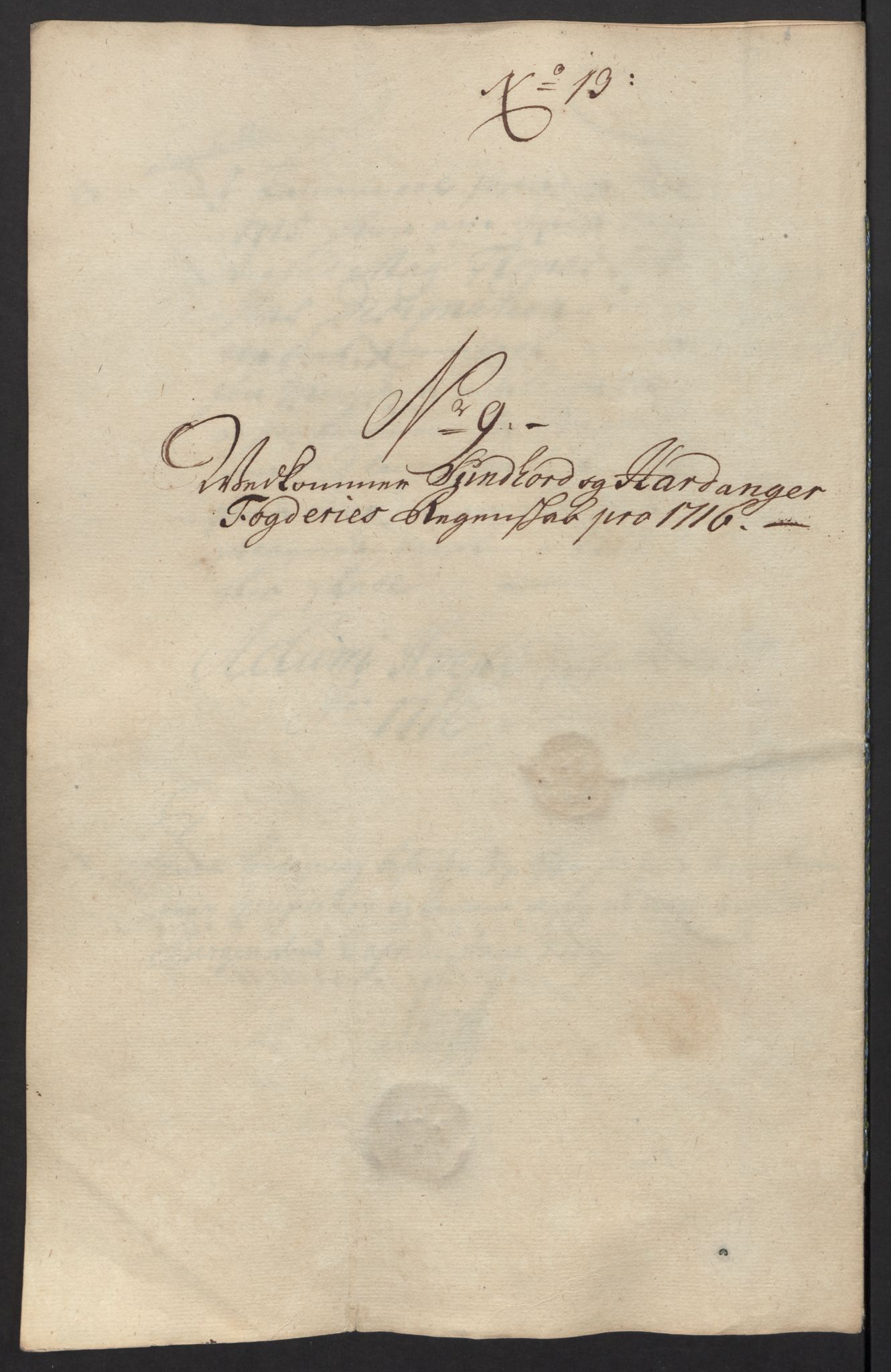 Rentekammeret inntil 1814, Reviderte regnskaper, Fogderegnskap, AV/RA-EA-4092/R48/L2992: Fogderegnskap Sunnhordland og Hardanger, 1716, p. 83